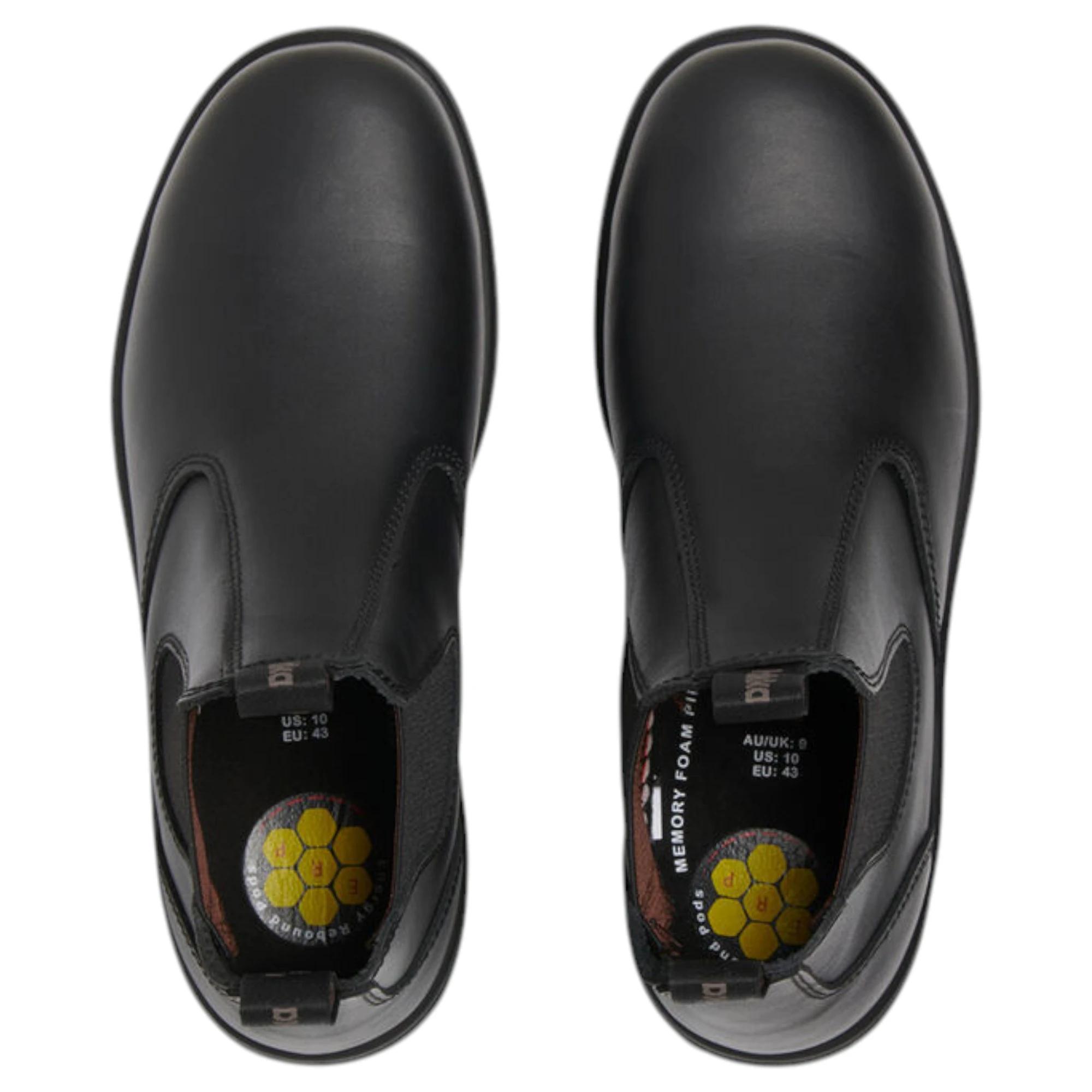 5 Hard Yakka Mens Outback Pull On Steel Toe Safety Boot BLACK, 5 of 6