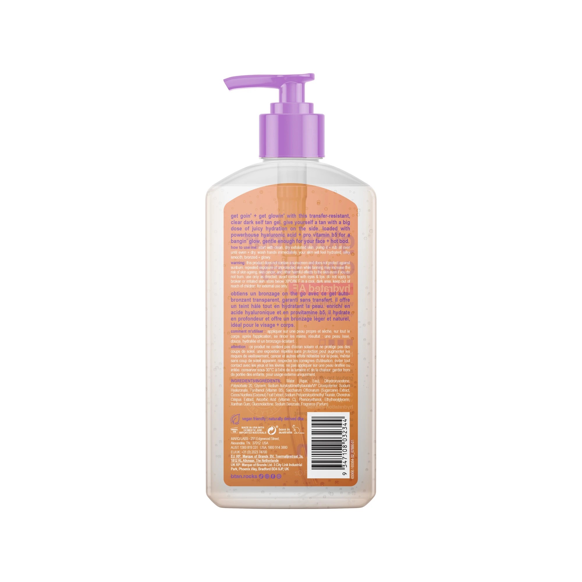 2 b.tan Glow Your Own Way Hydrated AF Tan Gel 236ml - Hyaluronic Acid and Pro Vitamin B5, 2 of 5