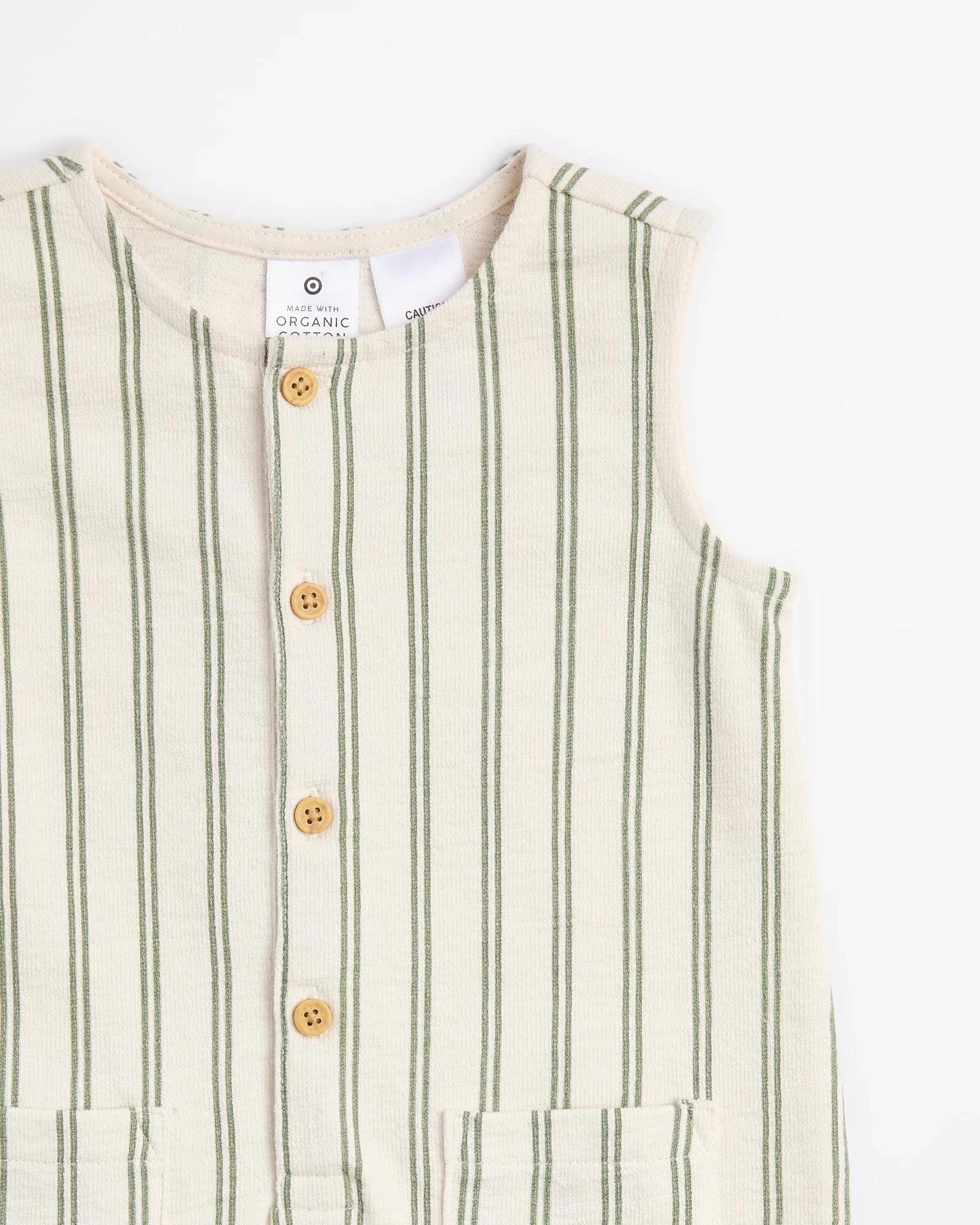 2 Target Baby Organic Cotton Knit Romper STRIPE, 2 of 4