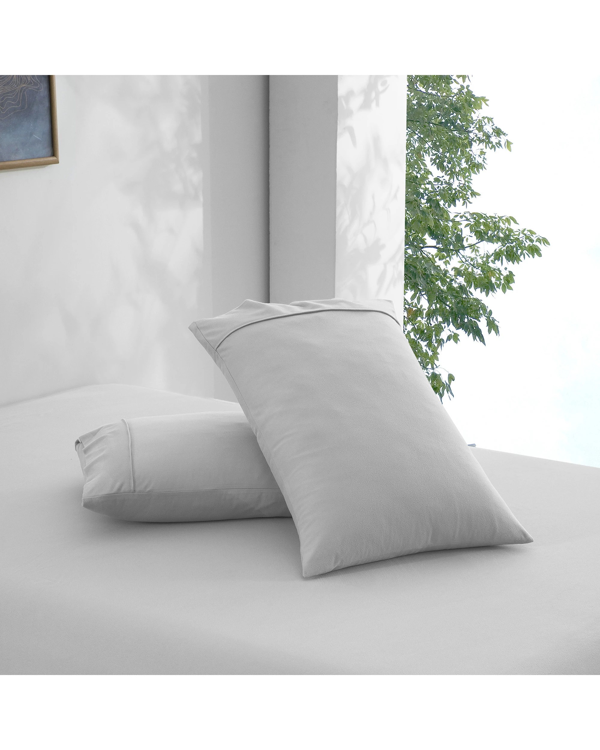 4 Dreamaker Micro Flannel Sheet Set - Single Bed - Silver, 4 of 9