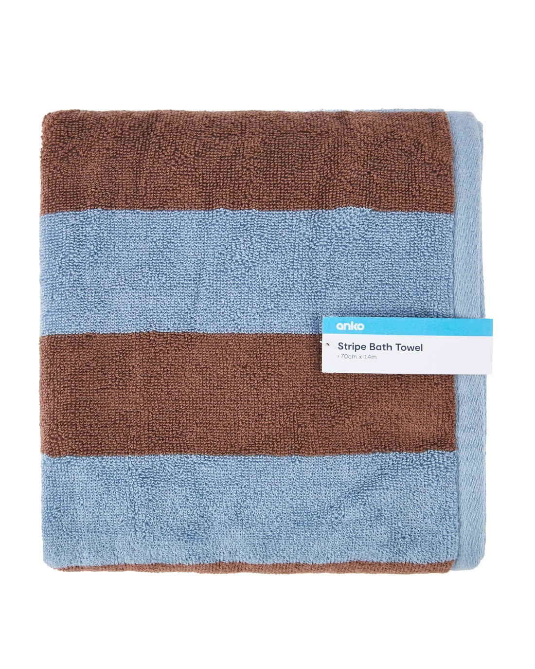 5 Stripe Cotton Bath Towel - Brown, 5 of 5