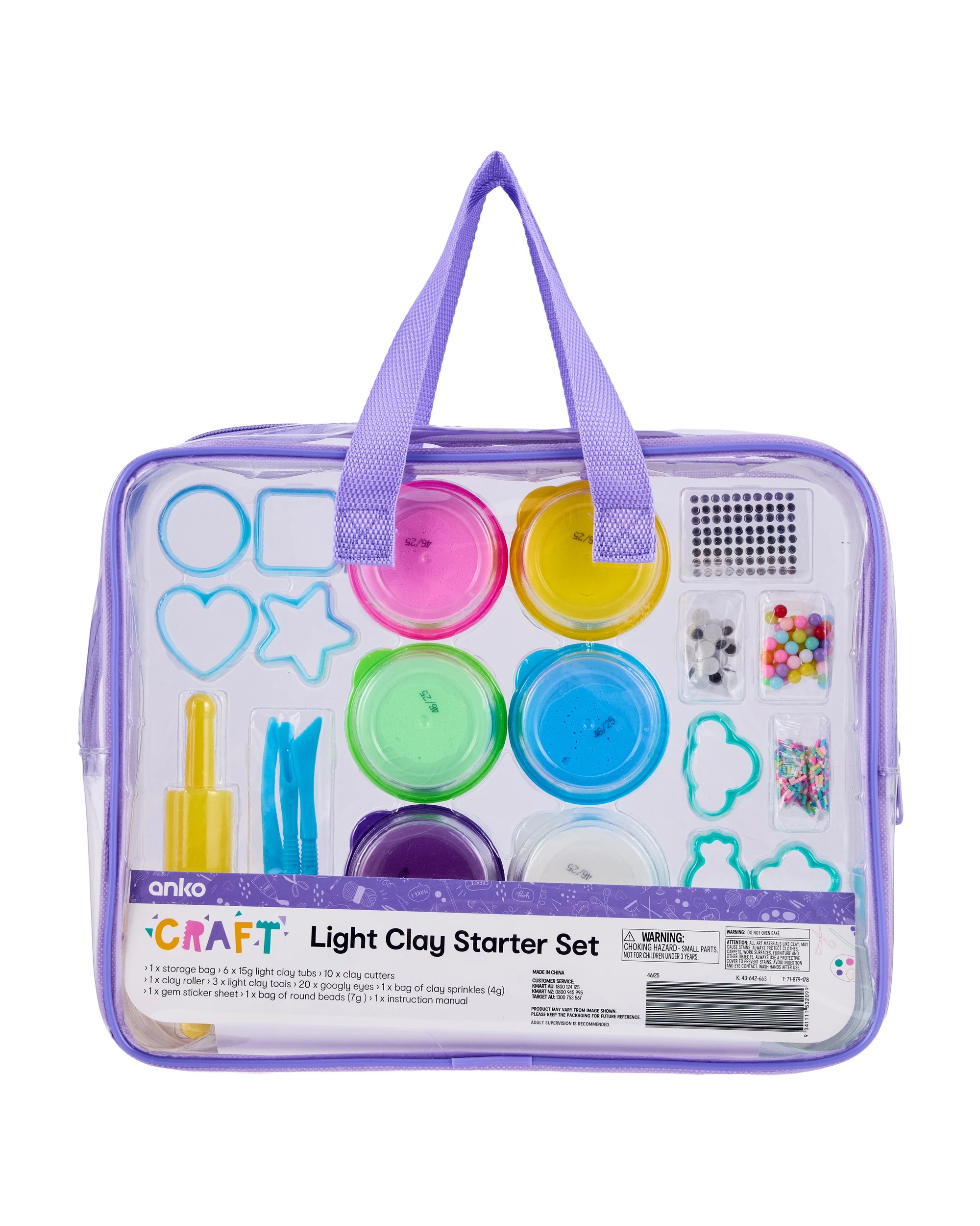 3 44 Piece Light Clay Starter Set, 3 of 3