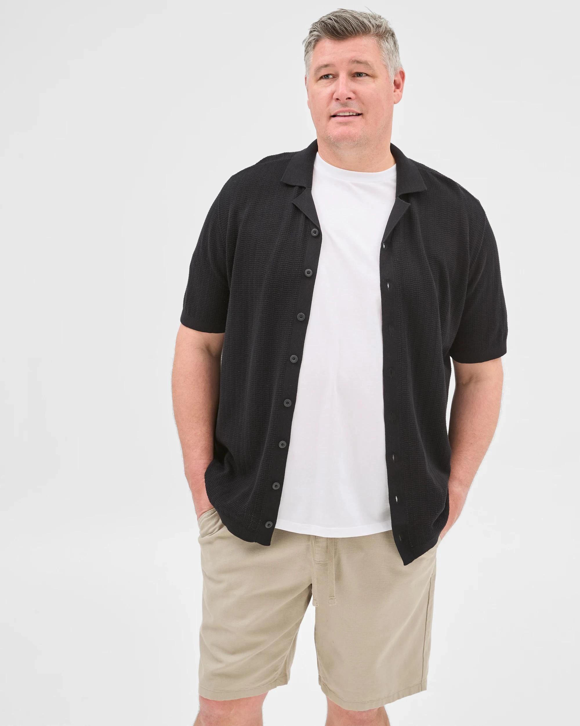 5 Target Man Plus Plus Size Australian Cotton Textured Shorts FOG, 5 of 6