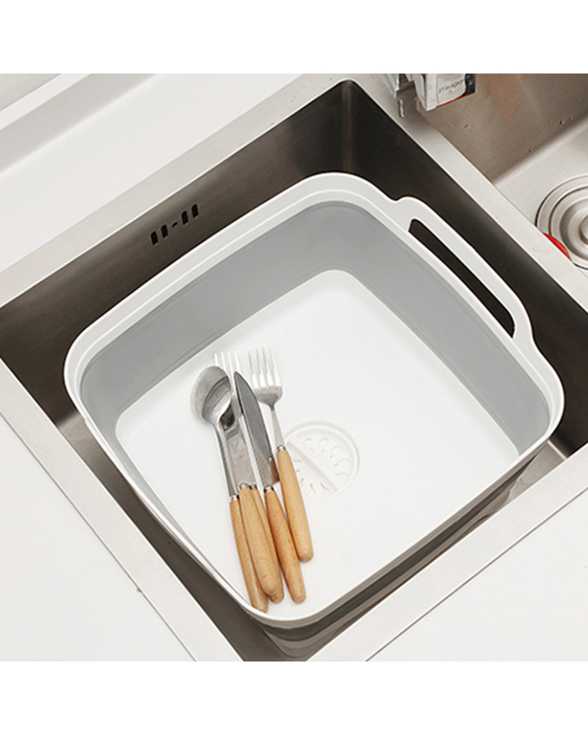 9 BR Home Collapsible Strainer for Fruits and Vegetables - Foldable Storage Basket (Set of 2), 9 of 10