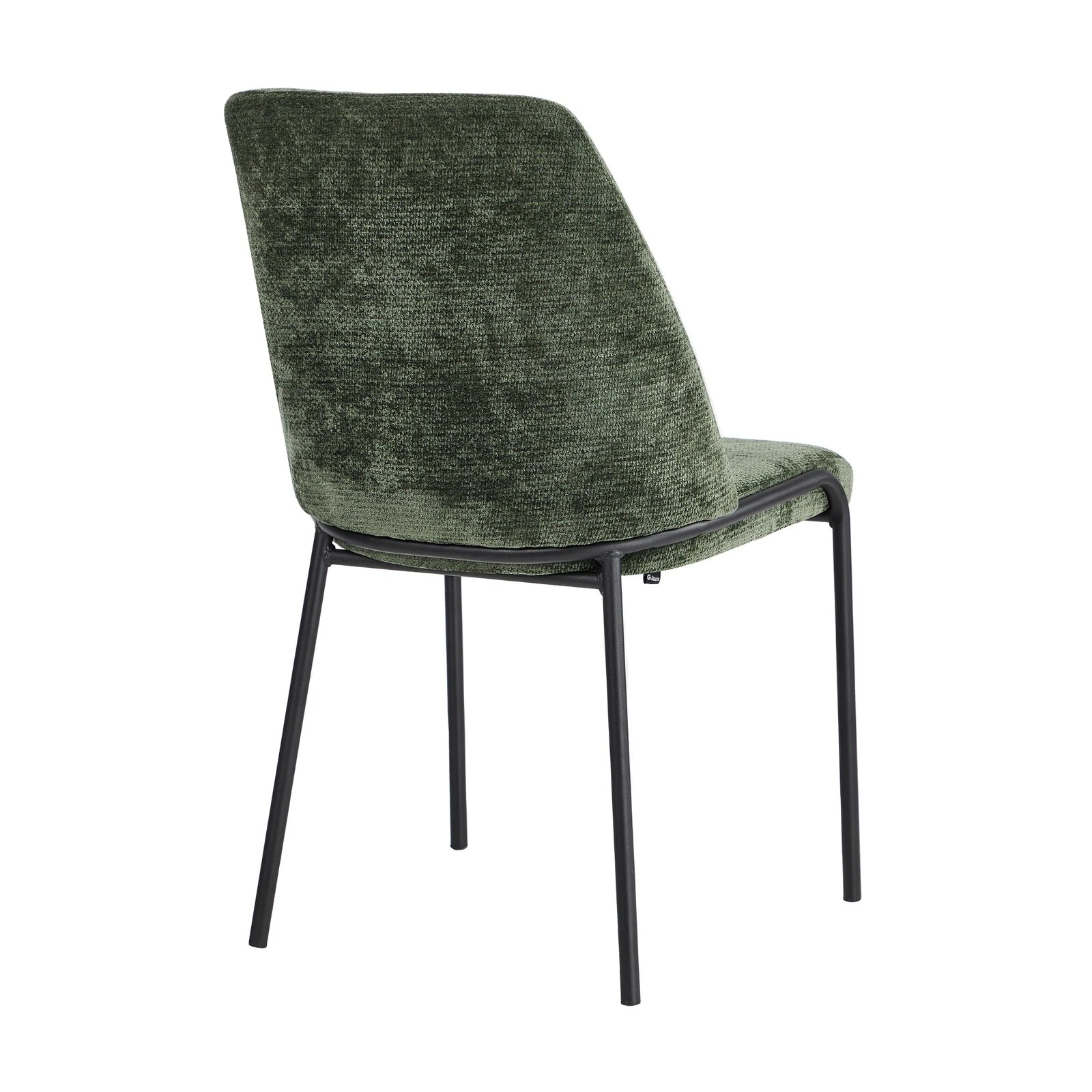 9 Oikiture Set of 4 Dining Chairs Chenille Fabric Kitchen Chair Padded Seat - Green, 9 of 9