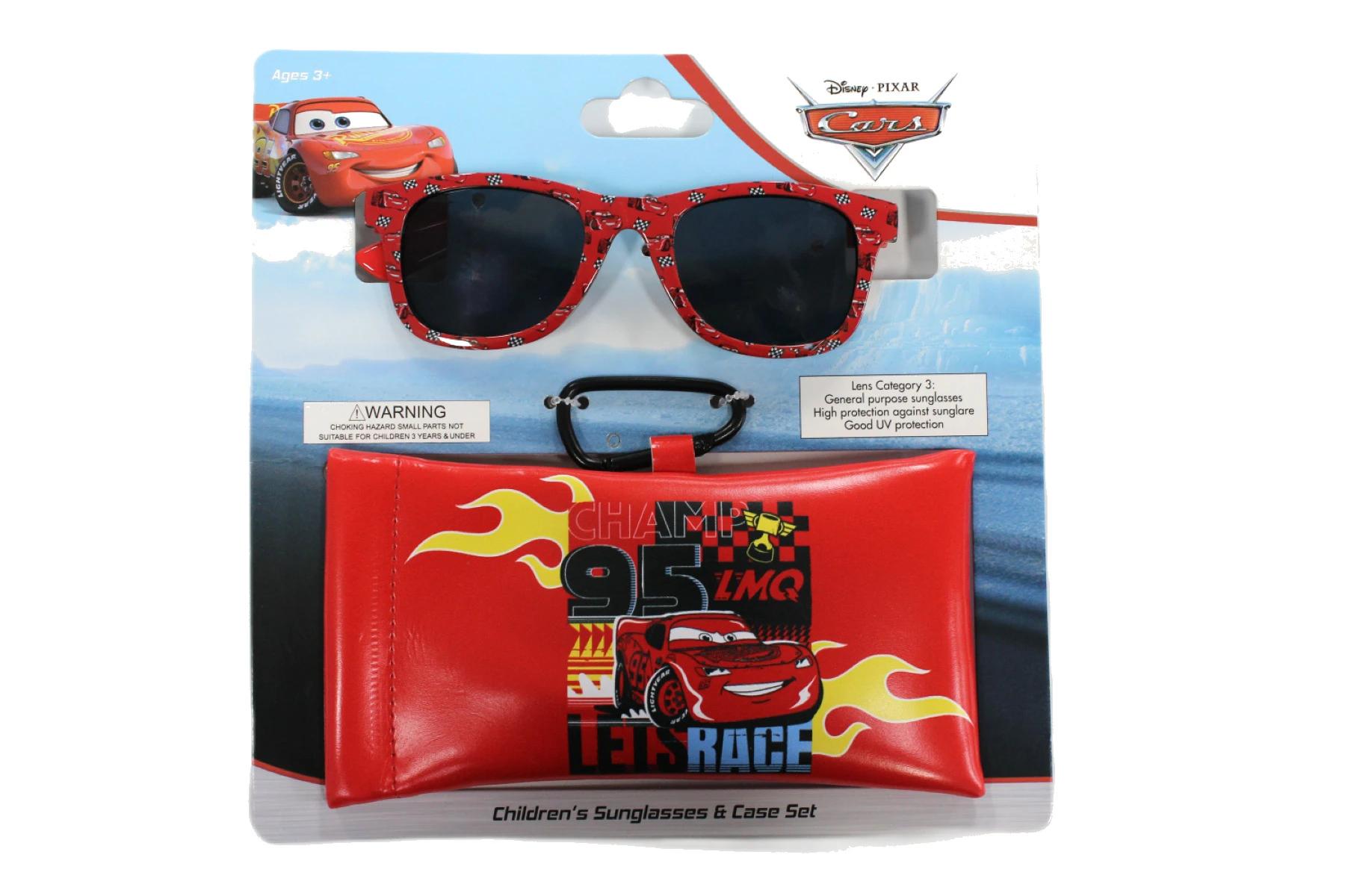 1 Cars License Children's Sunglasses & Case Set Cars, 1 of 6