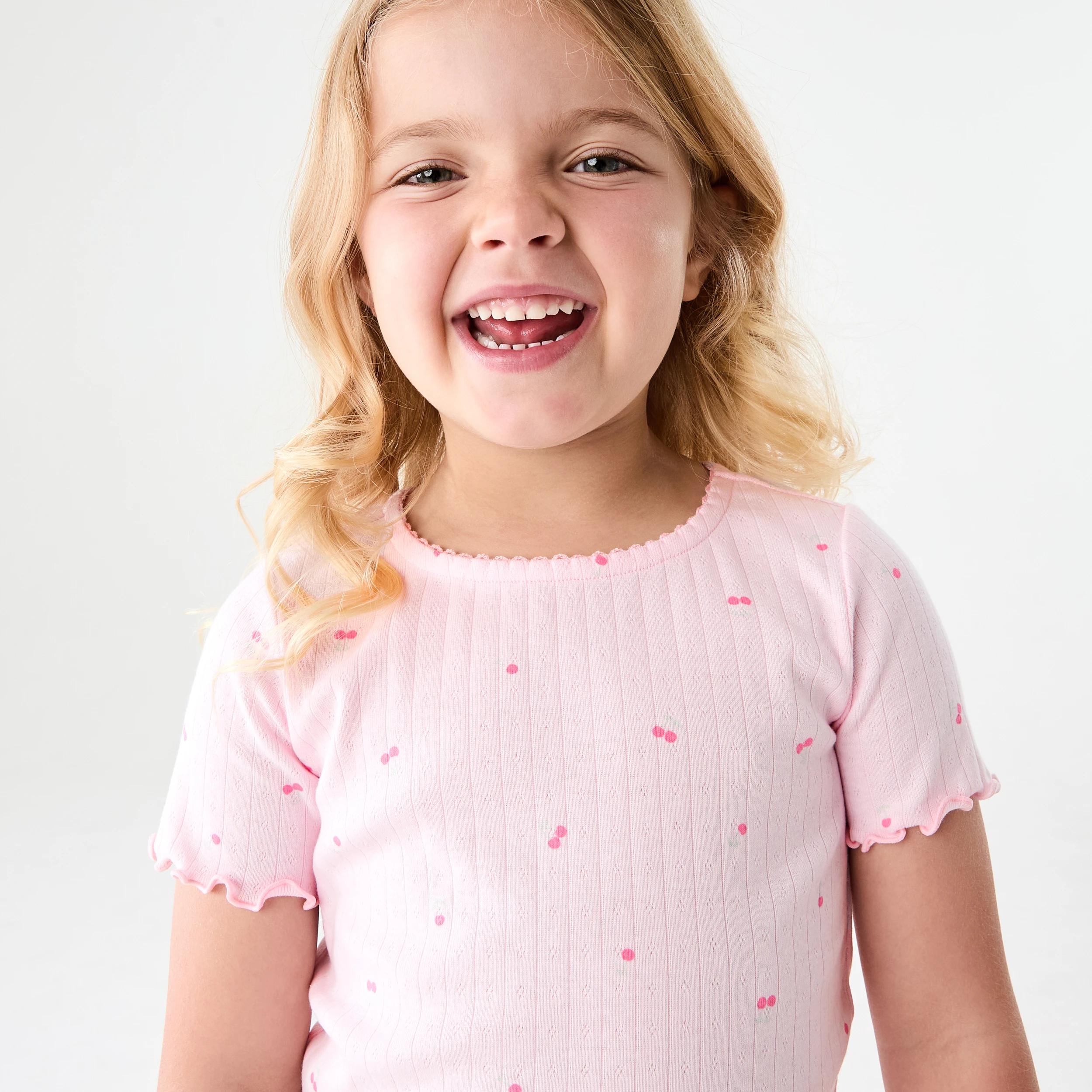3 Pointelle Pyjama Set PINK CHERRIES, 3 of 7