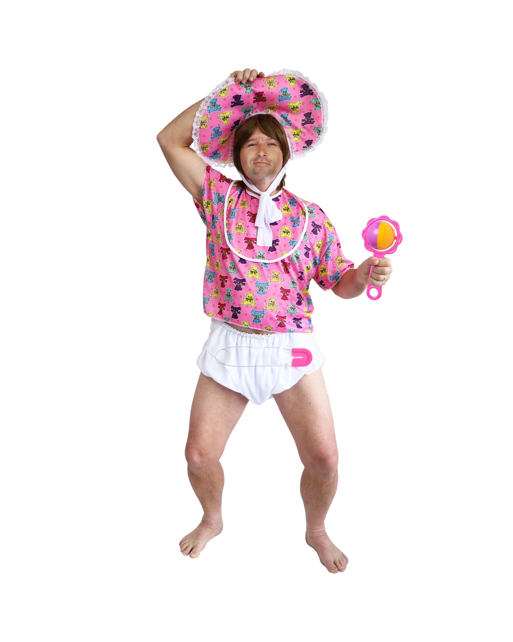 1 Tomfoolery Pink Baby Boomer Adult Costume - One Size, 1 of 1