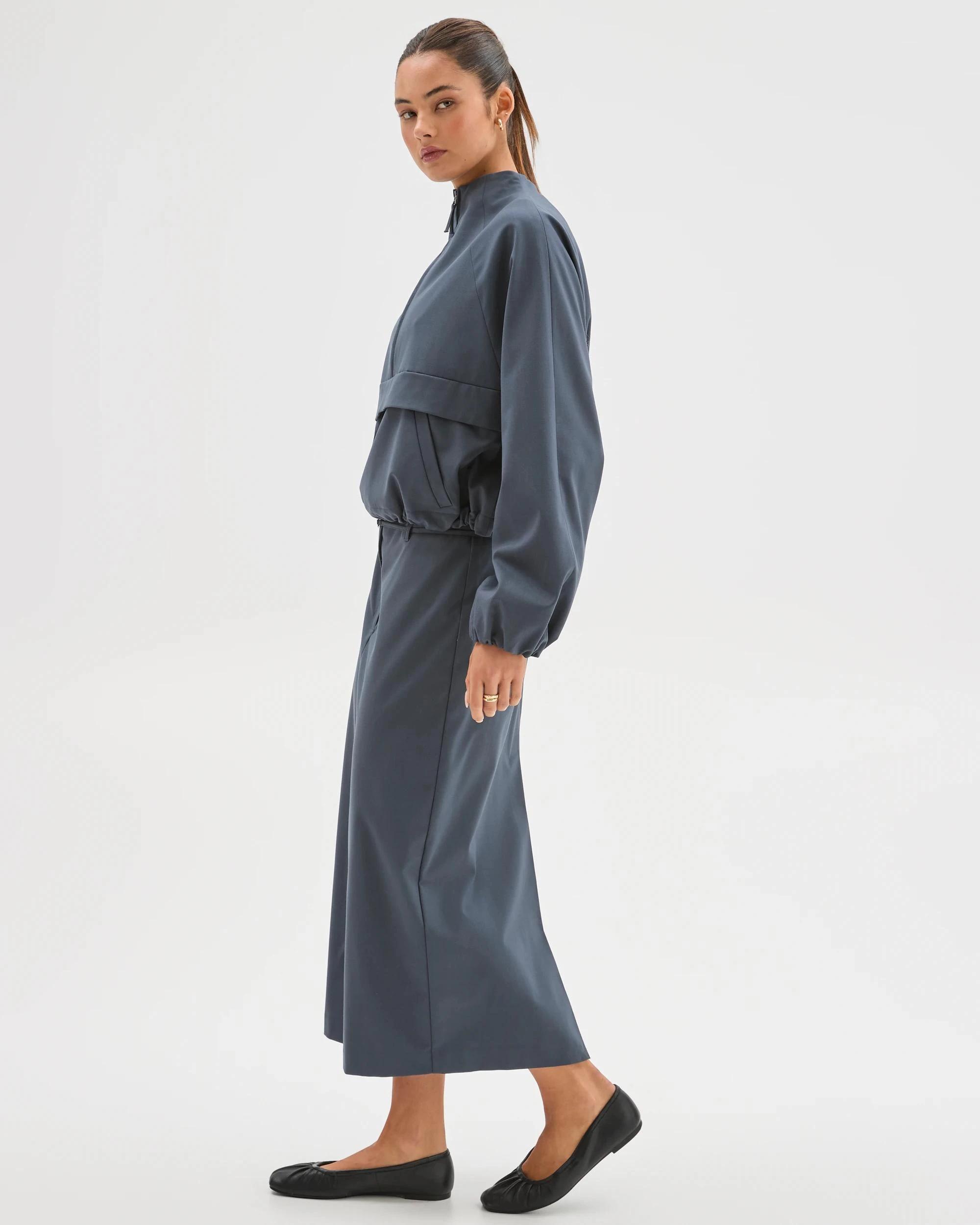 4 Lily Loves Column Midi Skirt STEEL GREY, 4 of 6