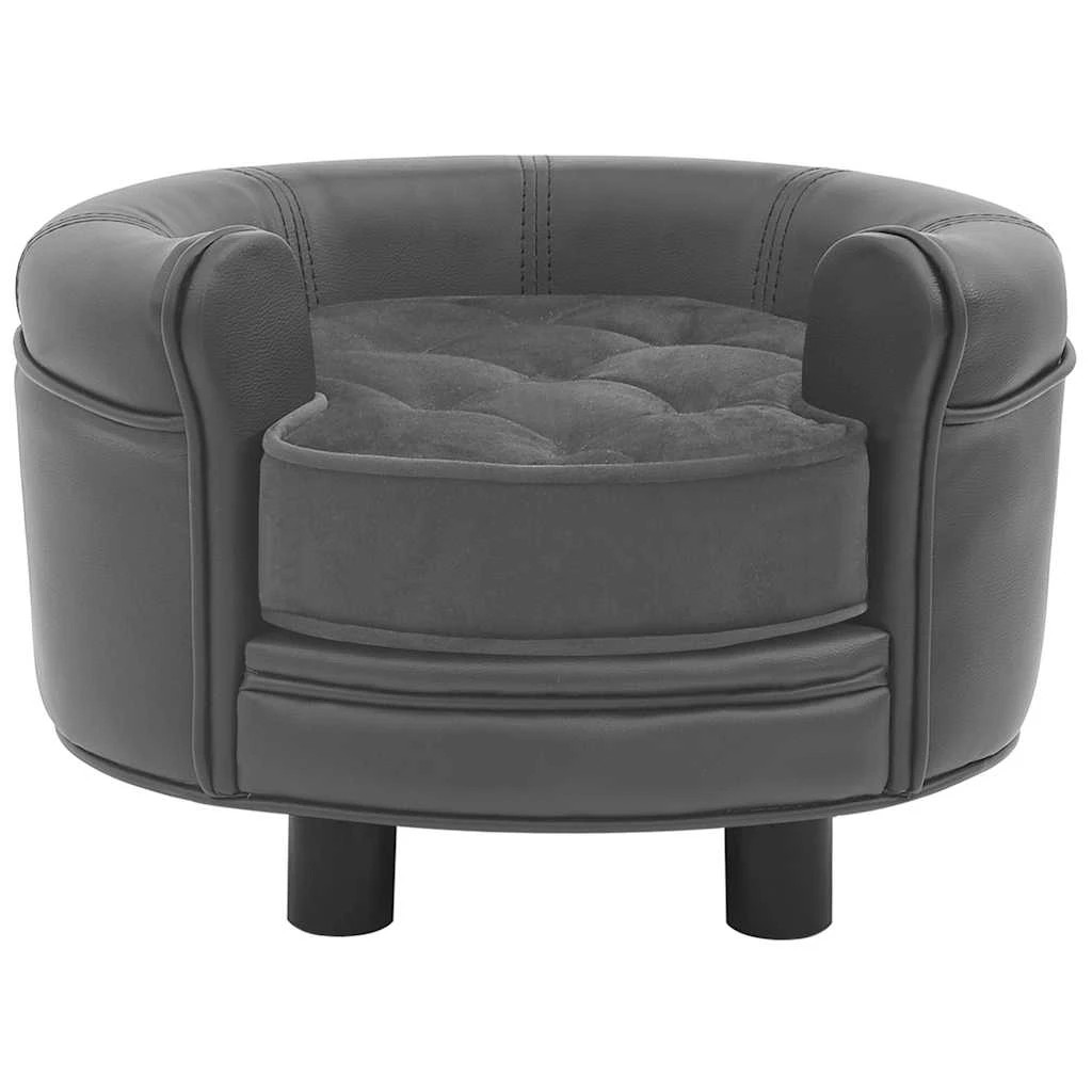 1 Vidaxl Dog Sofa Pet Sofa - Grey, 1 of 8