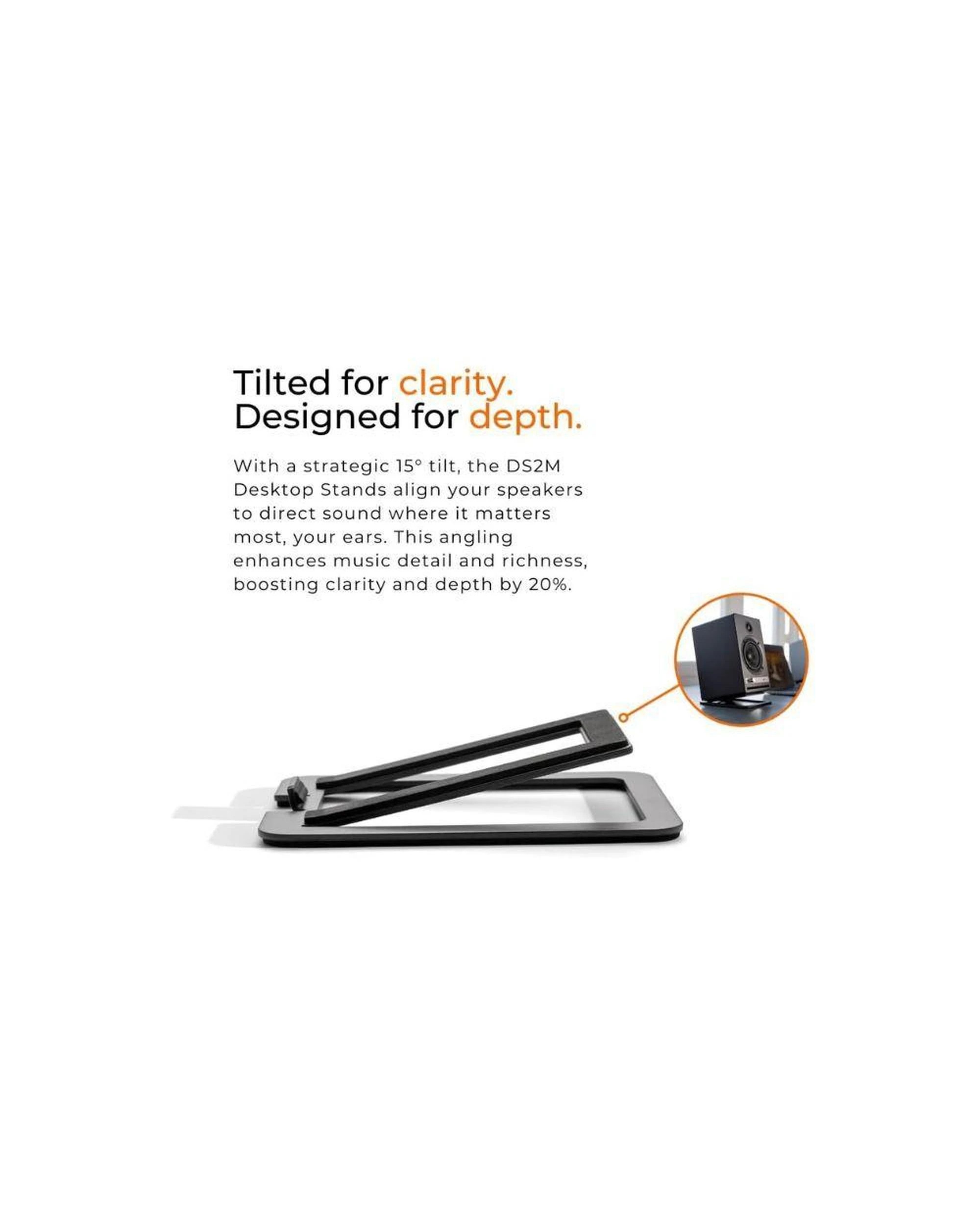 3 Audioengine DS2M Desktop Speaker Stands Large Black, 3 of 3