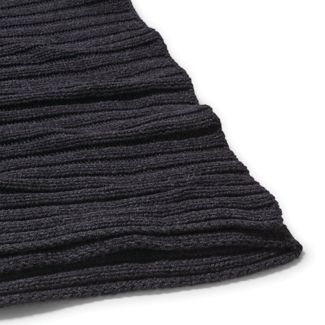 6 Chunky Knit Ribbed Throw - Grey, 6 of 7