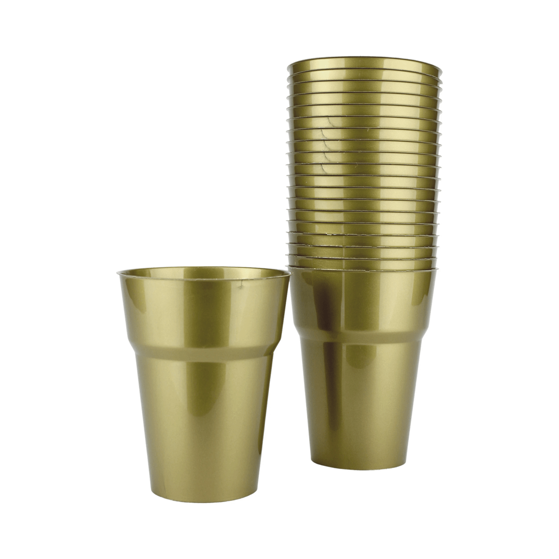 1 Alpen Reusable Cups 285ml Pack of 20 - Gold, 1 of 3