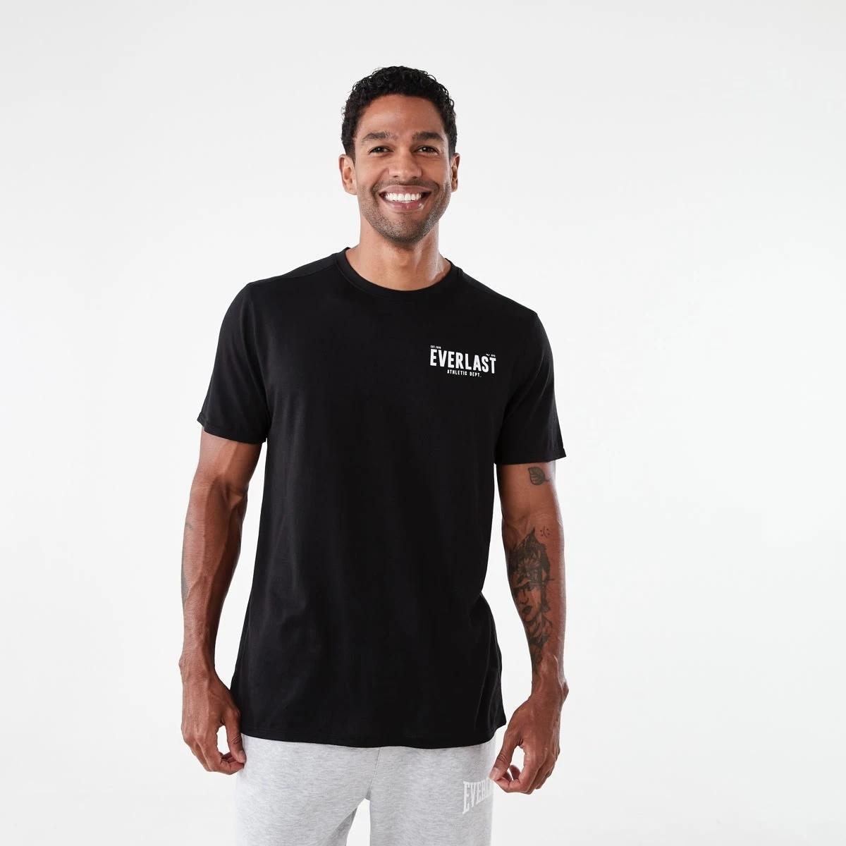 2 Everlast Mens Mesh T-shirt Black, 2 of 7