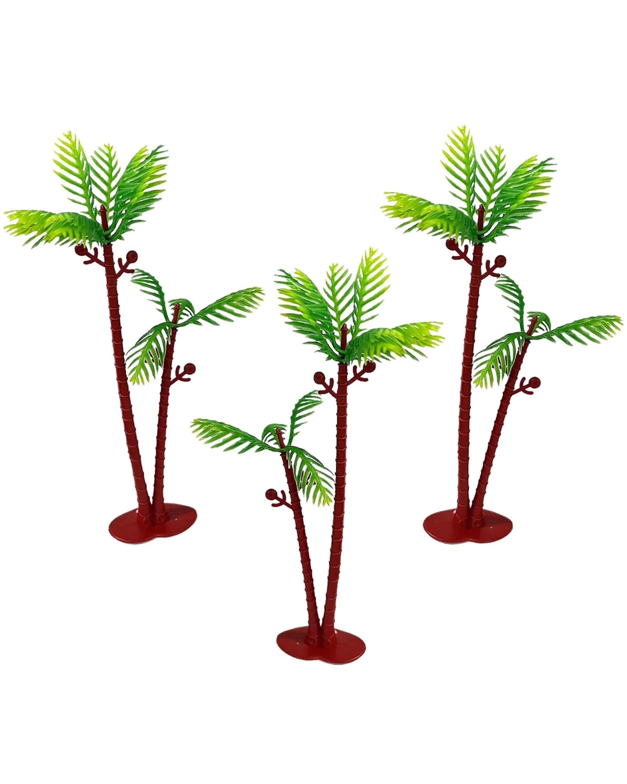 1 Oceana Mini Artificial Coconut Trees Pack of 10 - Green, 1 of 2