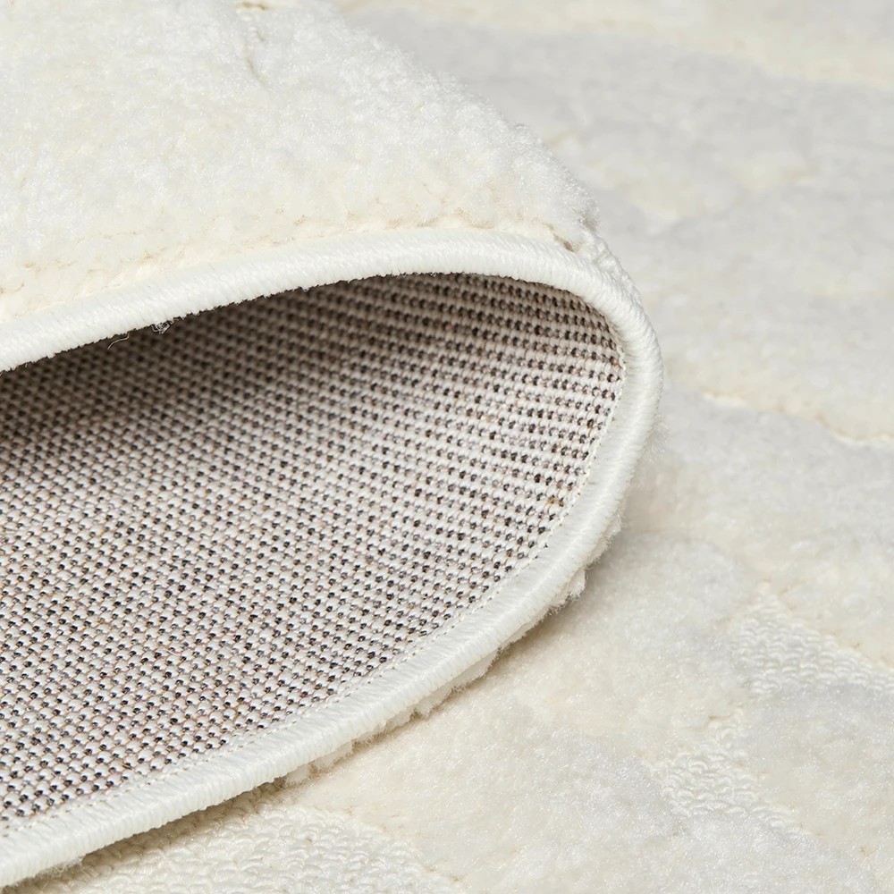 6 Common Ground Rugs Sanctuary Nyla 290x200cm - Large Power Loomed Floor Rug - White, 6 of 7