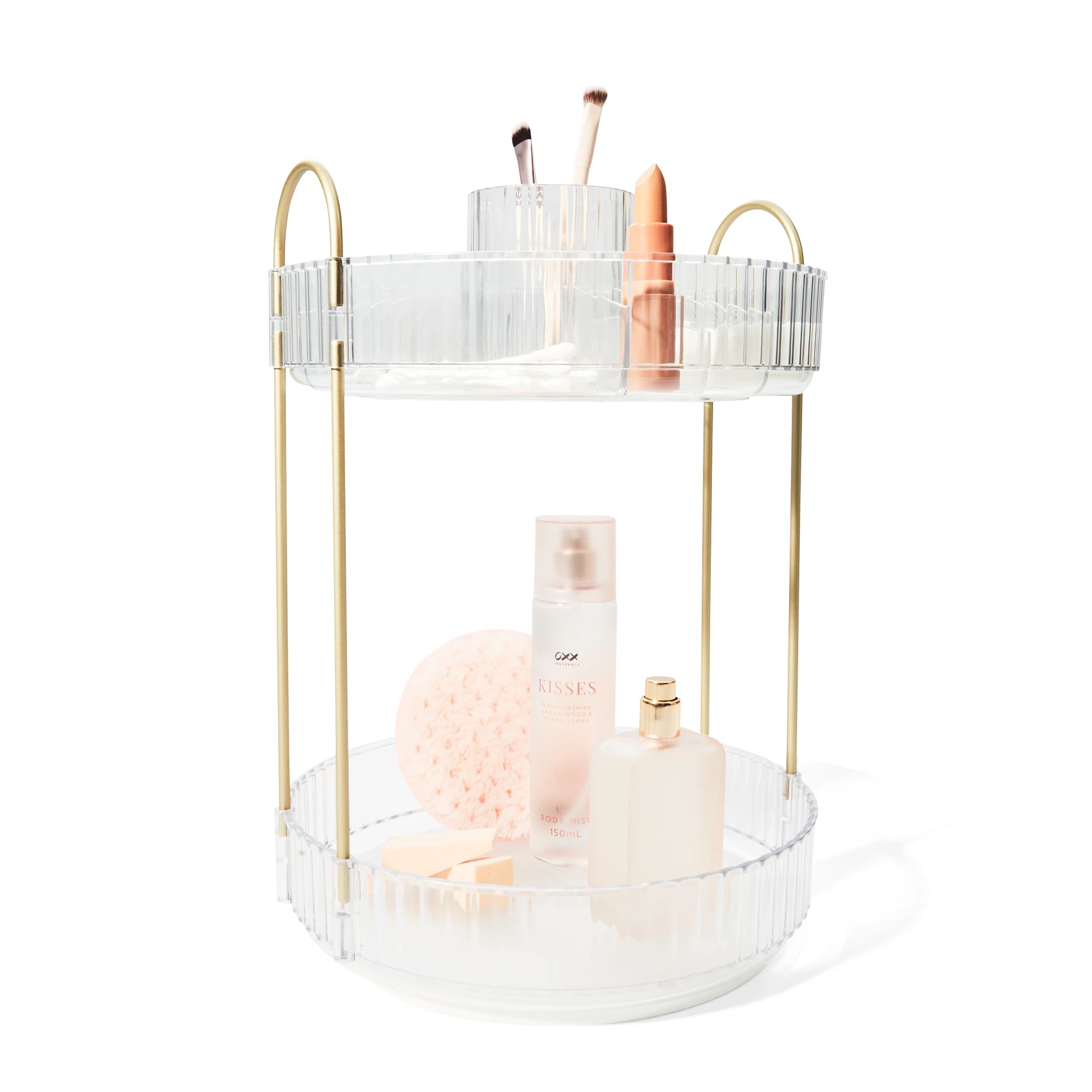 2 2 Tier Rotating Bathroom Organiser, 2 of 9