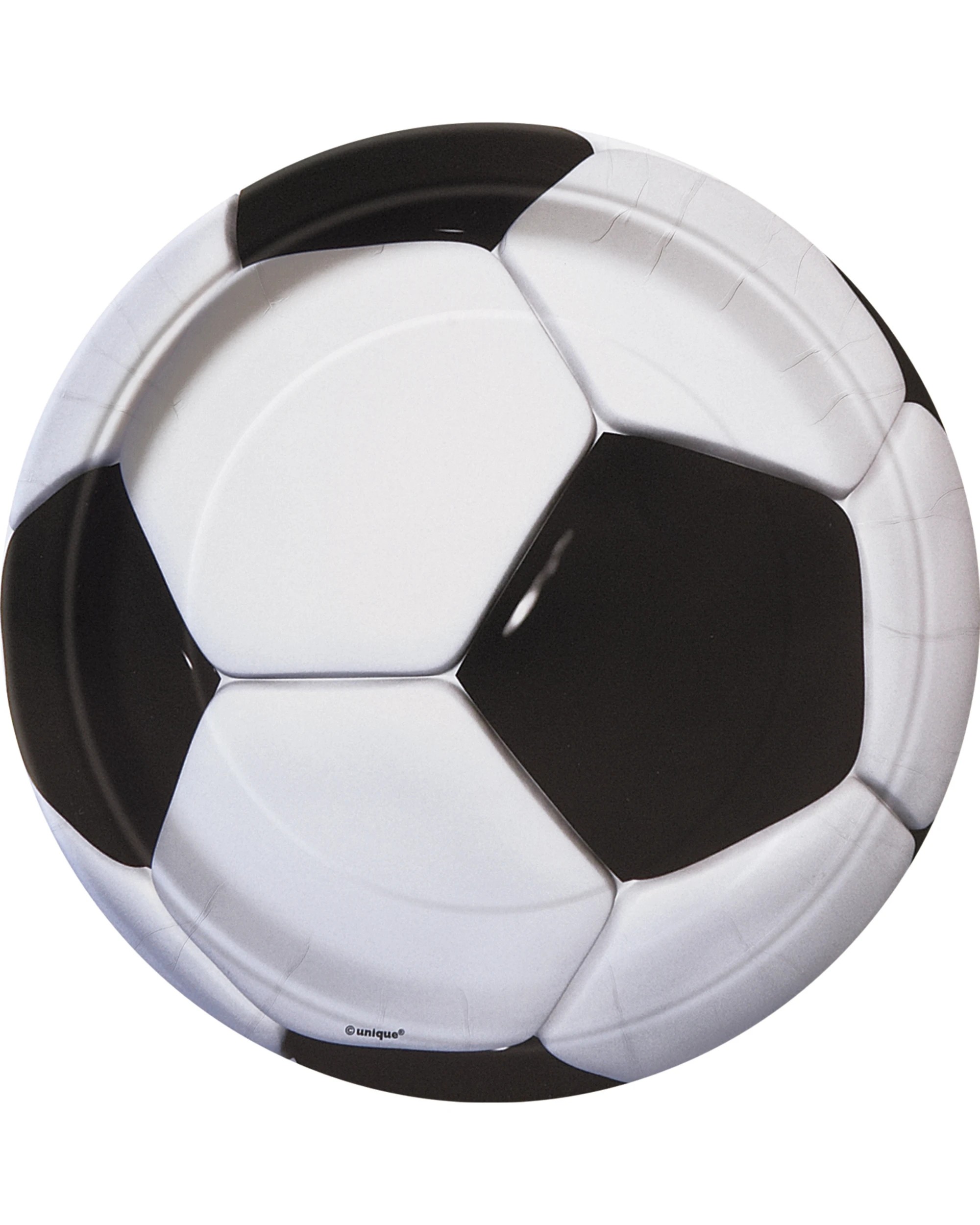 1 Unique Soccer Ball Large Paper Plates Pack of 8, 1 of 1