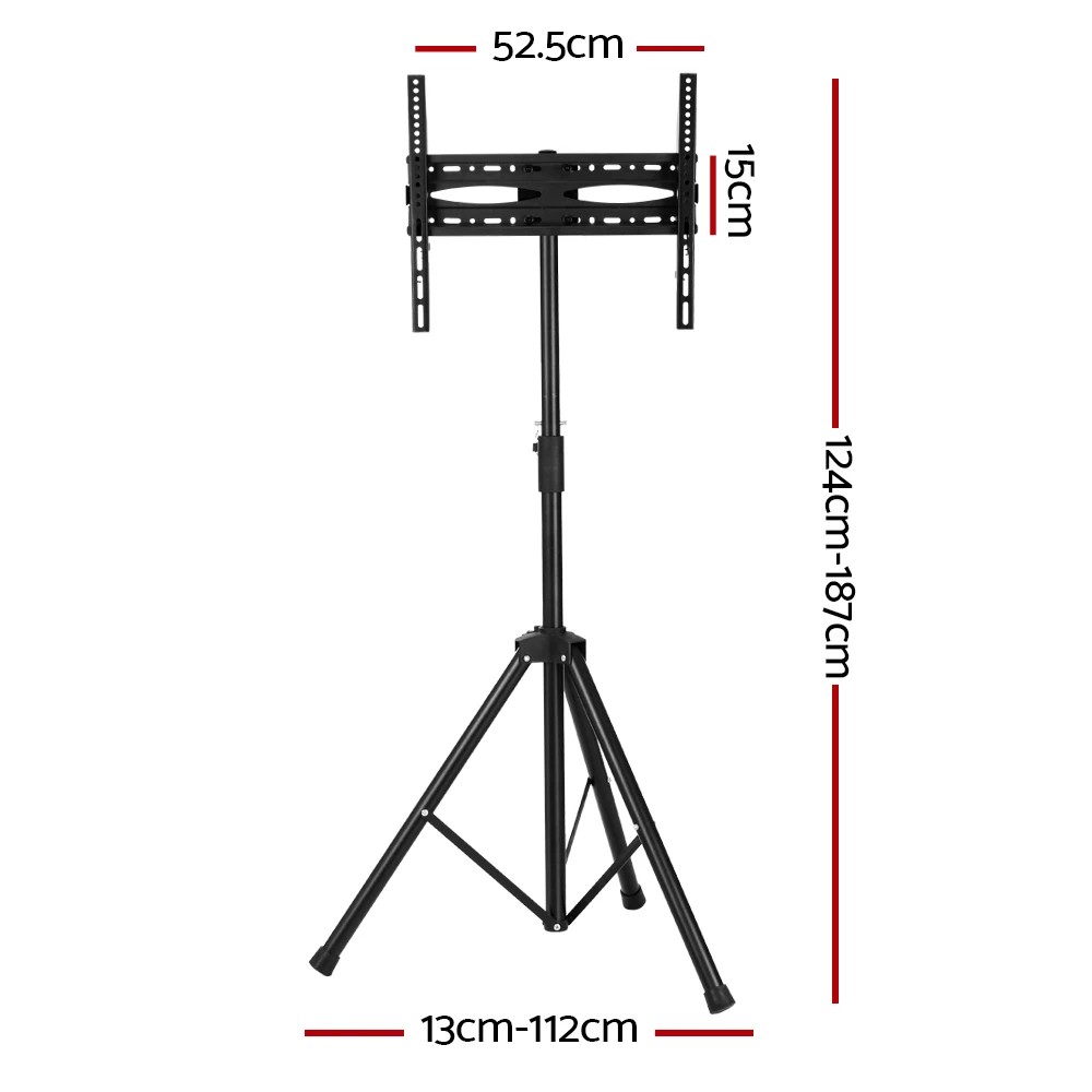 3 Artiss TV Stand Mount Bracket for 32"-70" LED LCD Tripod Floor Shelf Universal - Black, 3 of 5