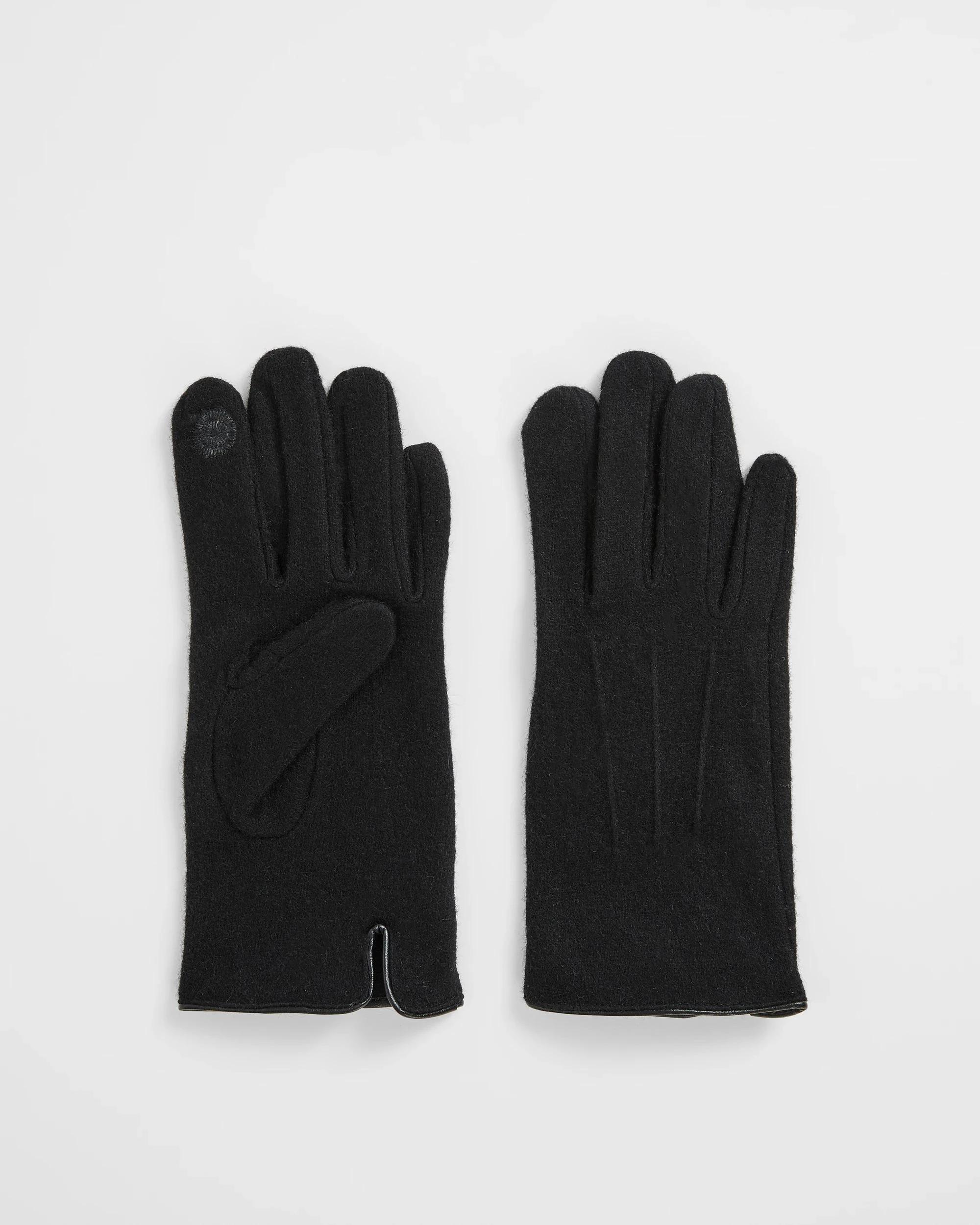 1 Target Woman Wool Blend Gloves BLACK, 1 of 2