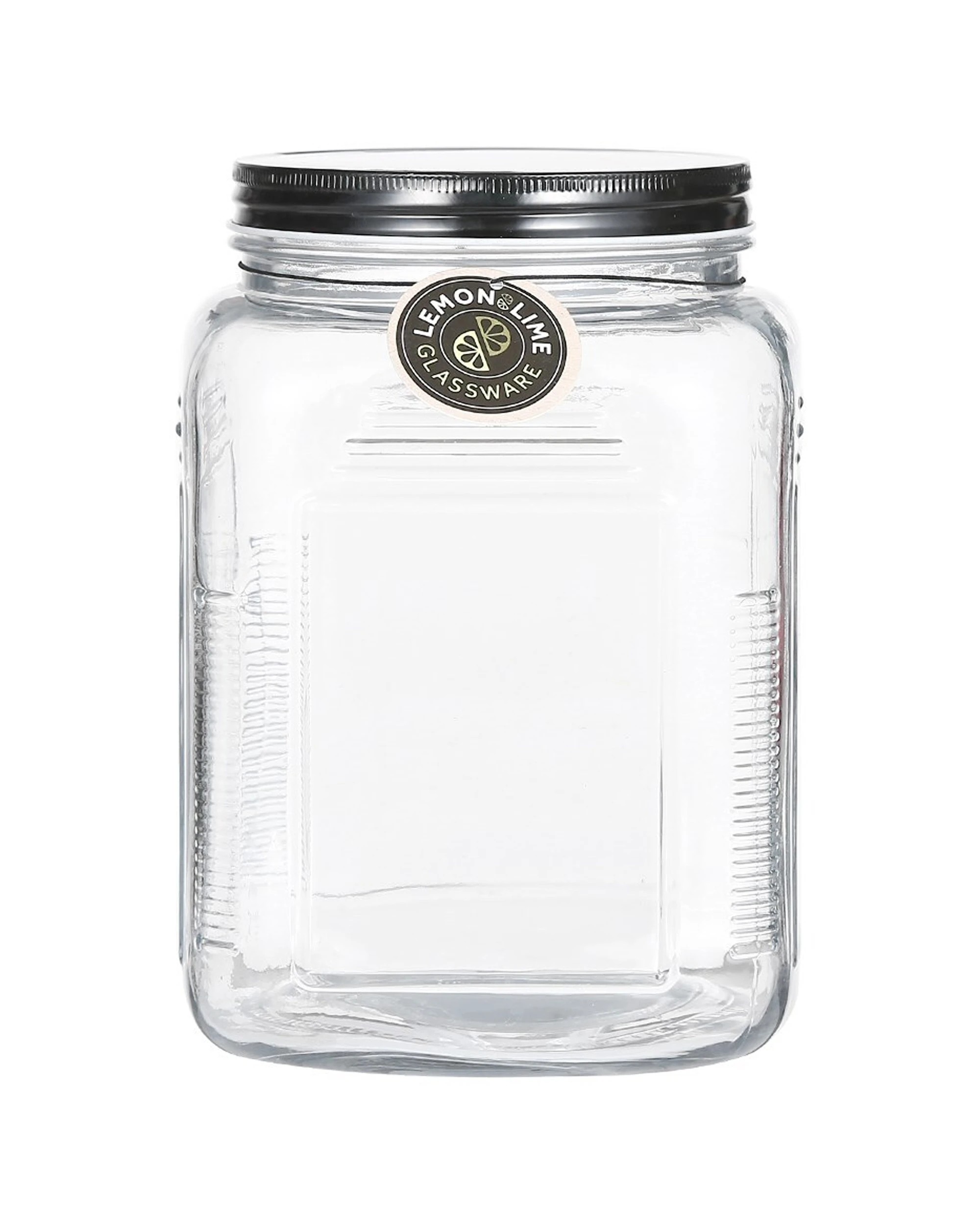 1 Lemon & Lime Ascot Glass Jar 2.9l Home Kitchen Storage Canister Container Clear - Clear, 1 of 3