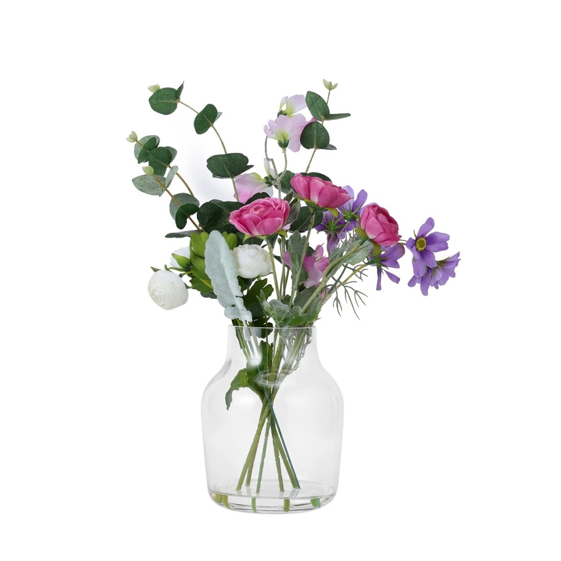 1 Artificial Mixed Flowers in Vase, 1 of 5