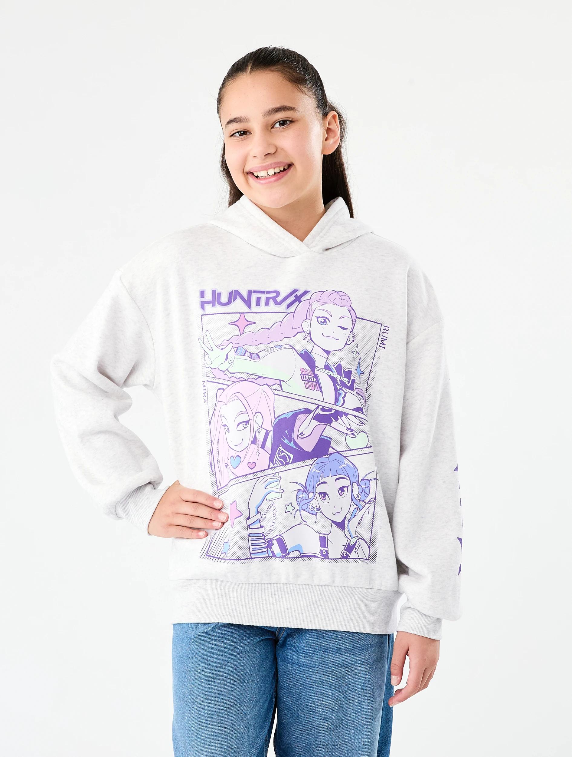 5 KPop Demon Hunters License Oversized Hoodie Grey Dh, 5 of 8