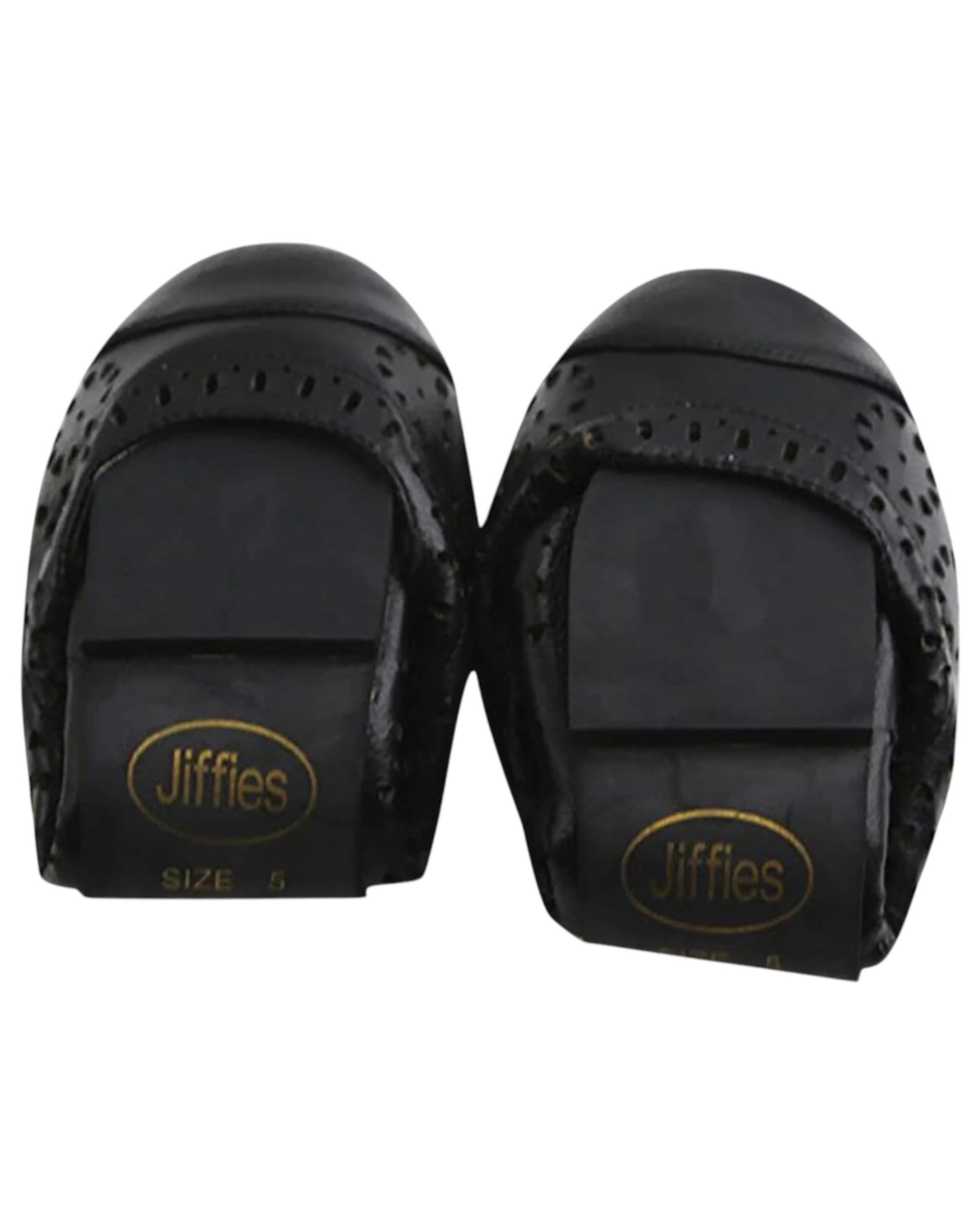 1 Jiffies Leather Ballet Lisa Womens Dance Flats Shoes BLACK, 1 of 1