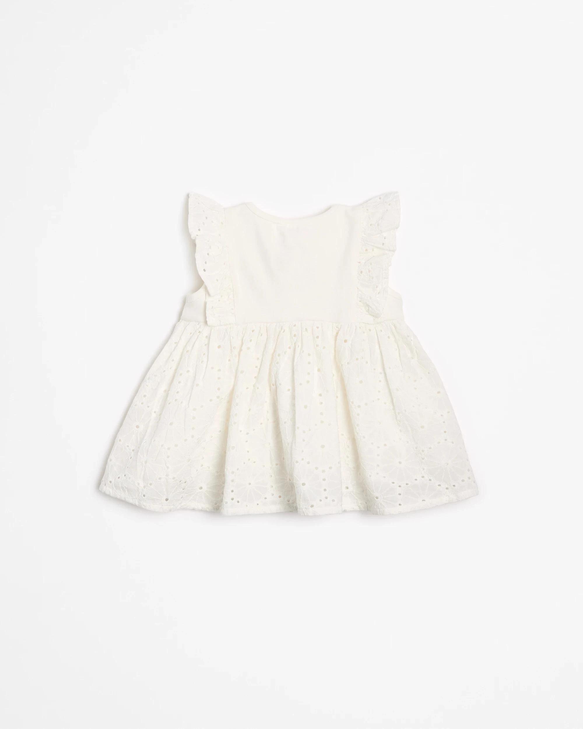 2 Target Baby Broderie Frill Top CREAM, 2 of 3