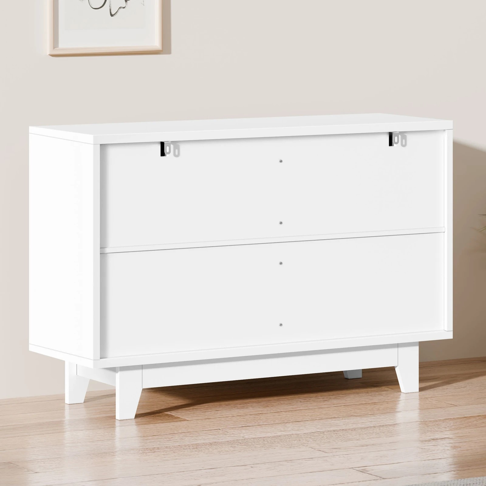 7 Alfordson 6 Chest of Drawers Rattan Storage Cabinet Dresser Tallboy - White, 7 of 10
