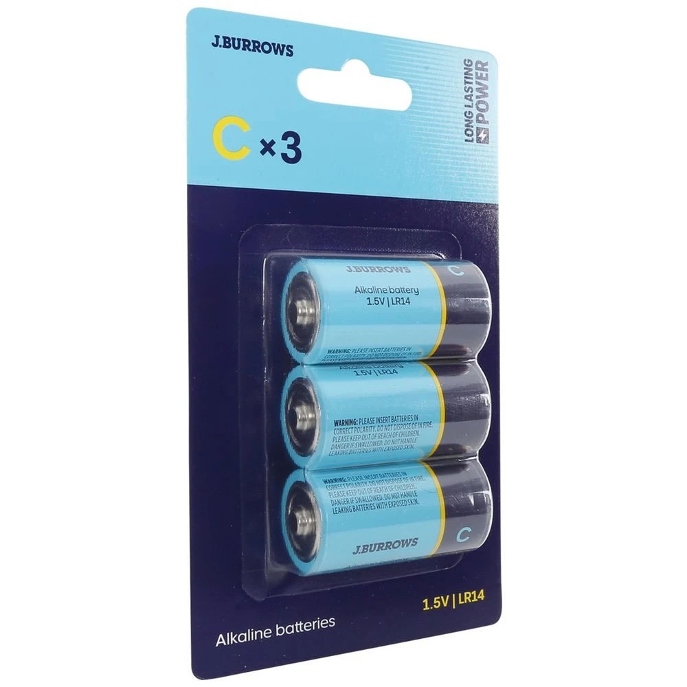 2 J.Burrows C Alkaline Batteries 3 Pack, 2 of 6