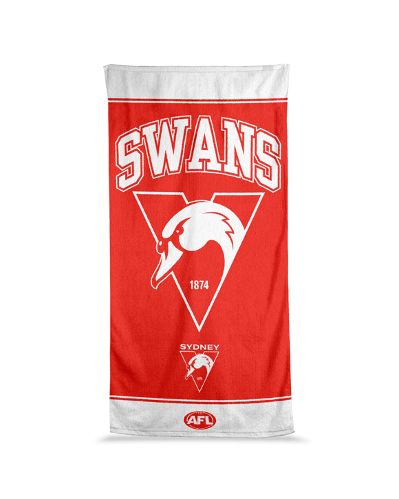 AFL Sydney Swans Cotton Beach Towel