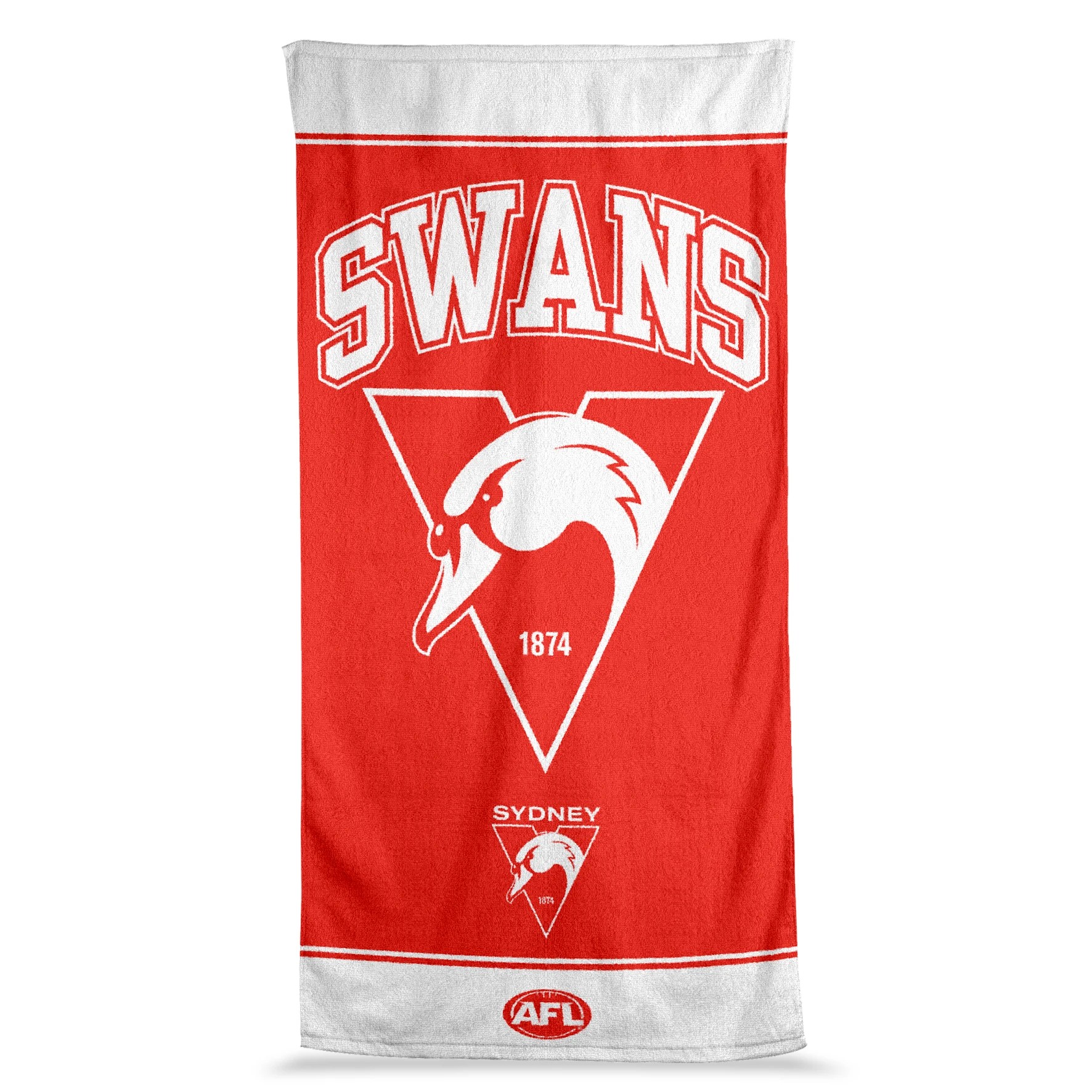 1 AFL Sydney Swans Cotton Beach Towel, 1 of 4