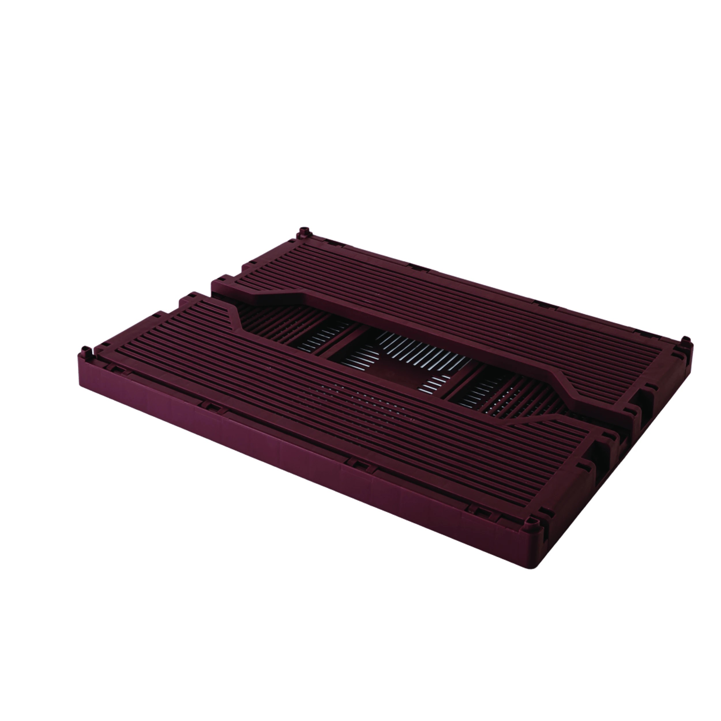 5 13L Linear Collapsible Crate - Medium, Burgundy, 5 of 5