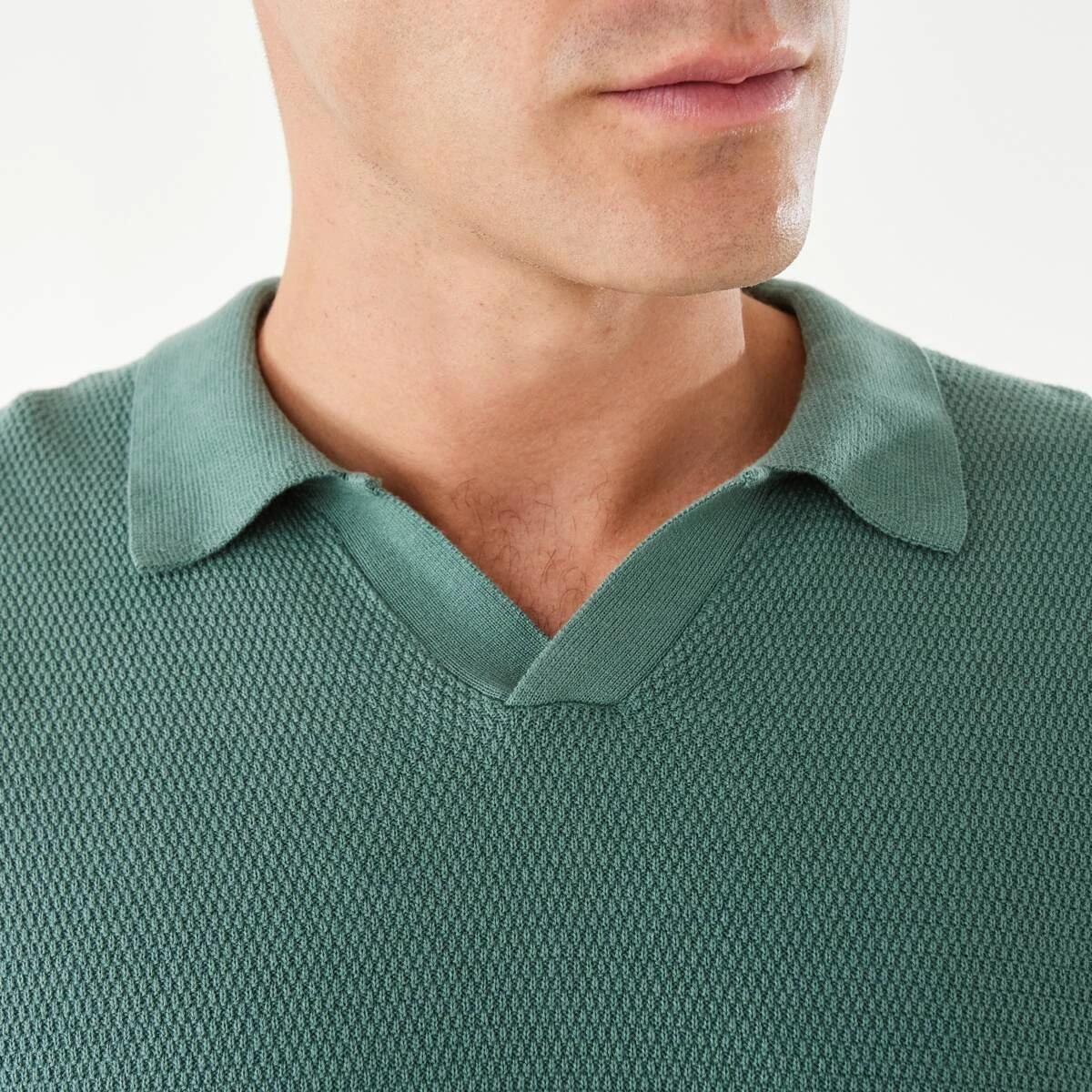 6 Knit Polo Shirt Grn Pines, 6 of 6