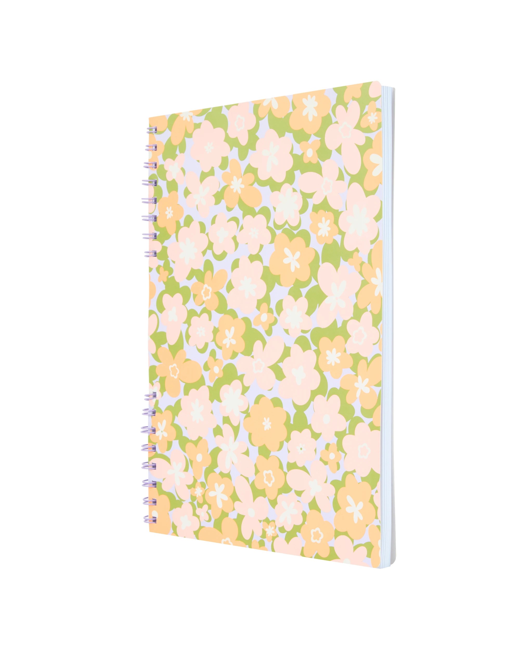 3 A4 Spiral Notebook 160 Pages Ditsy Floral, 3 of 4