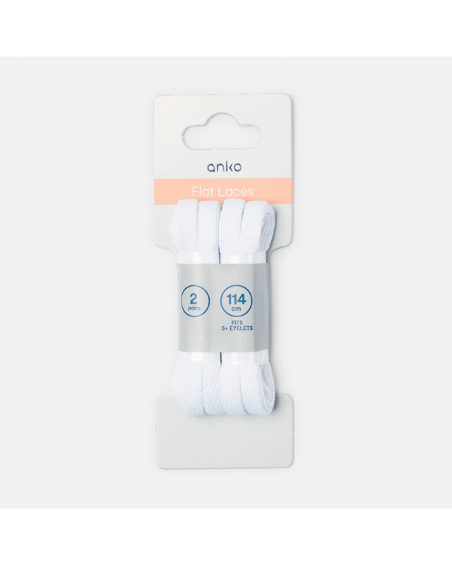 2 Pack Flat Laces - W