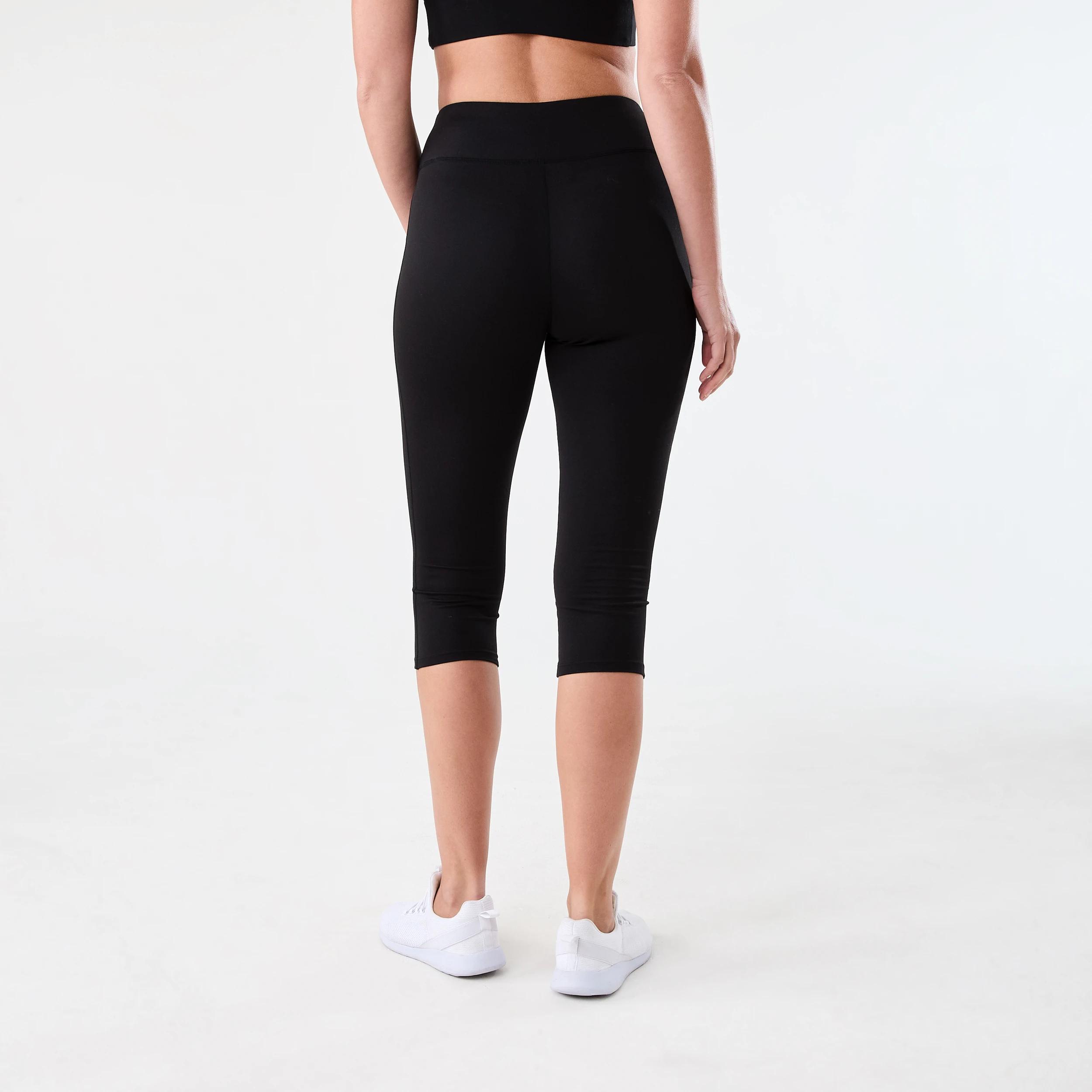 3 Active Womens Core Crop Everyday Comfort Leggings BLACK, 3 of 5