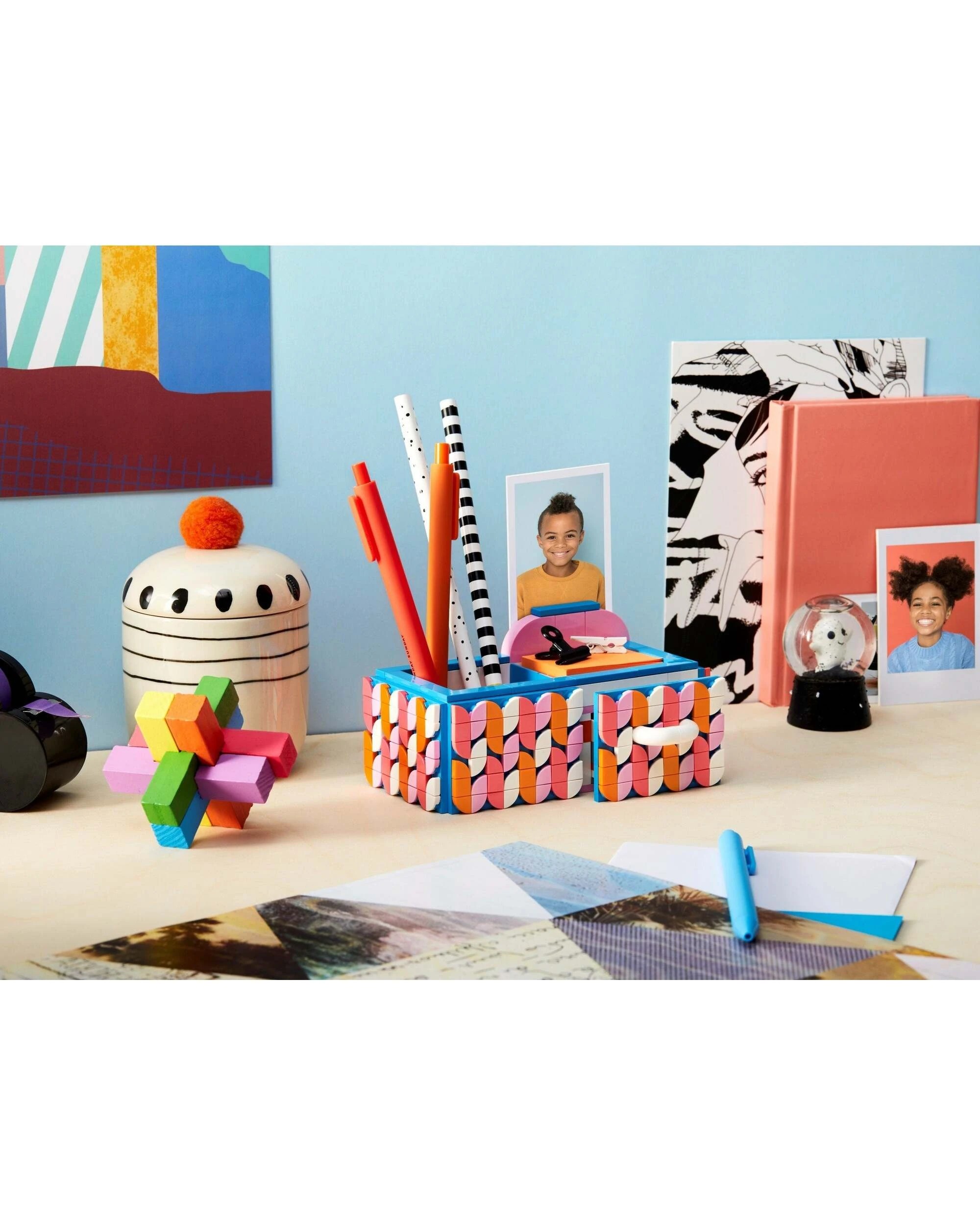 3 LEGO 41907 DOTS Desk Organizer with Drawer, DIY Craft Set, 3 of 5