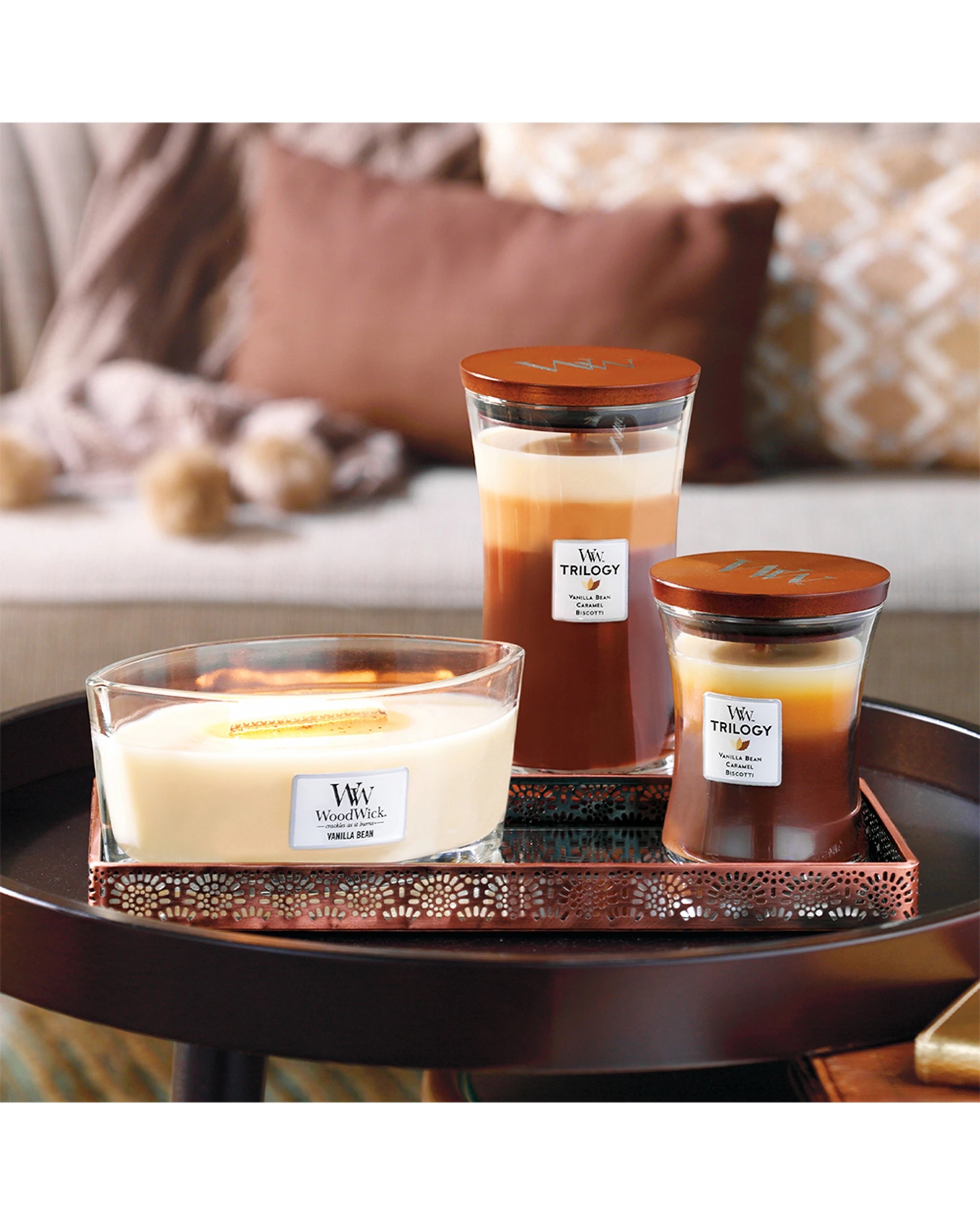 3 Woodwick Scented Soy Wax Candle Cafe Sweets Scented Home Fragrance Large - Brown, 3 of 4