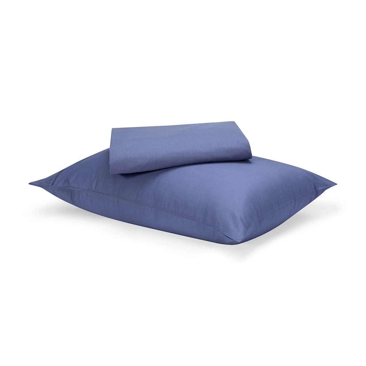 1 180 Thread Count Sheet Set - Single Bed, Mid Blue, 1 of 8