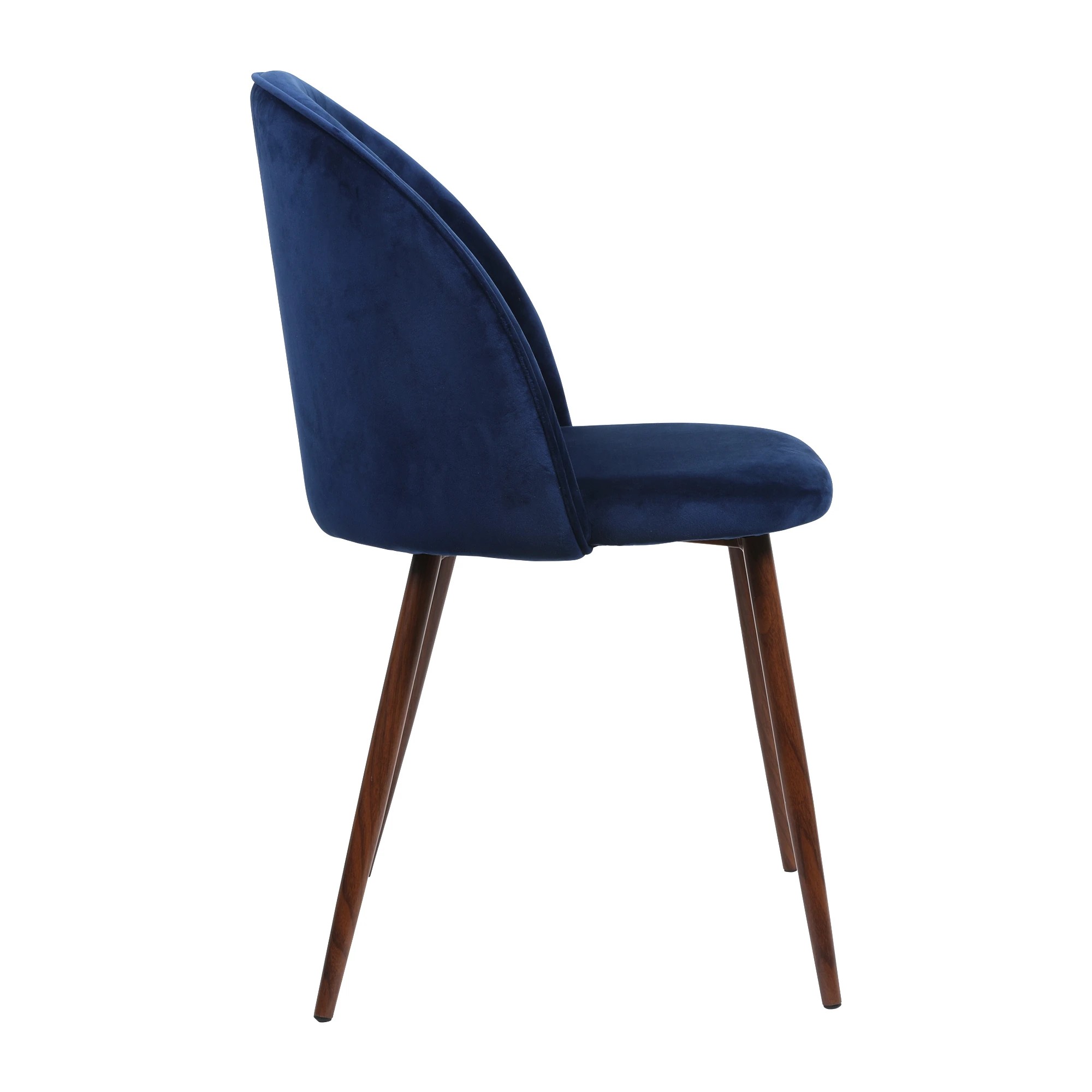 2 Levede 1 Set Of 4 Velvet Dining Chairs - Navy, 2 of 6