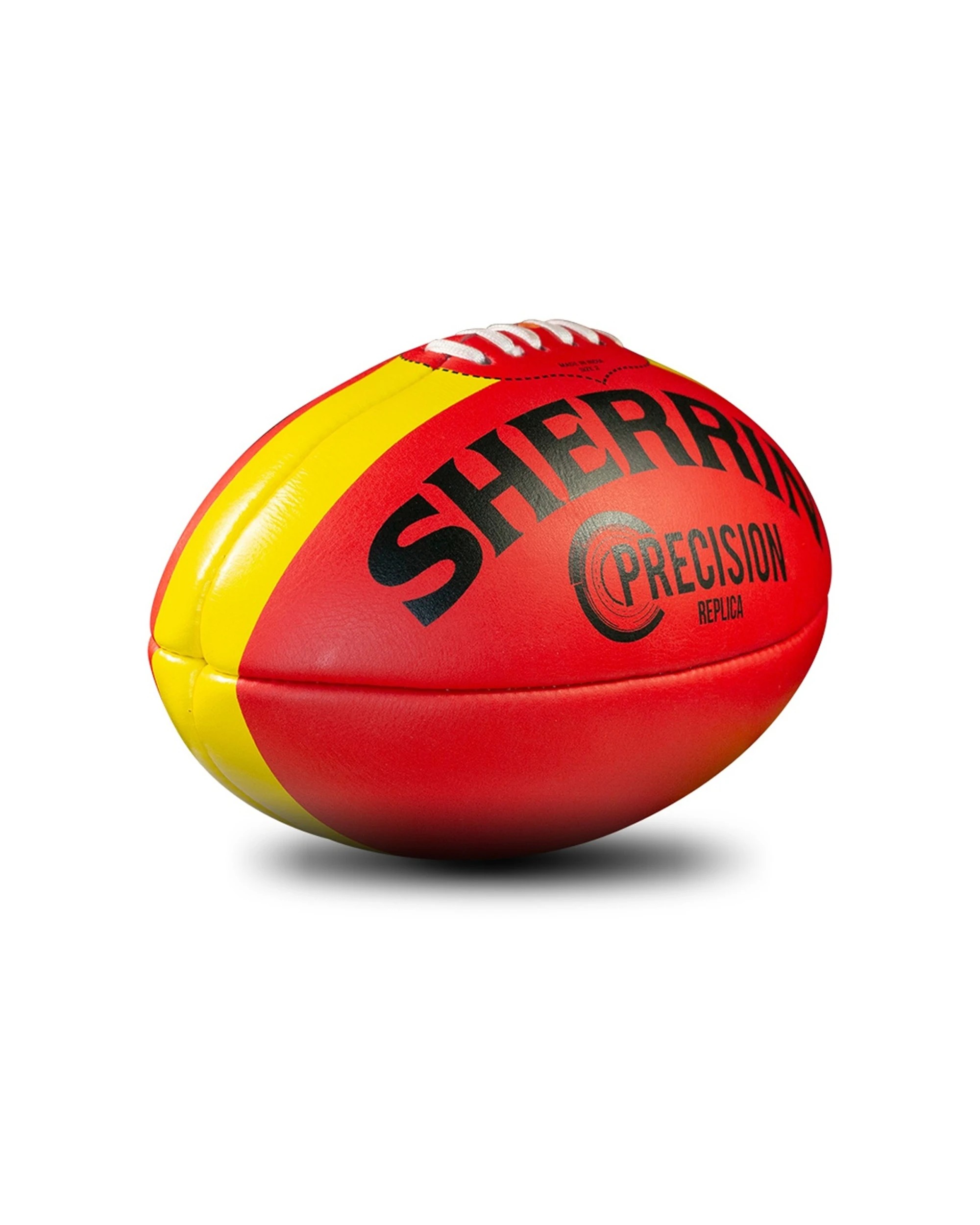 4 Sherrin Precision Replica Leather AFL Training Football Size 2 - Red, 4 of 4
