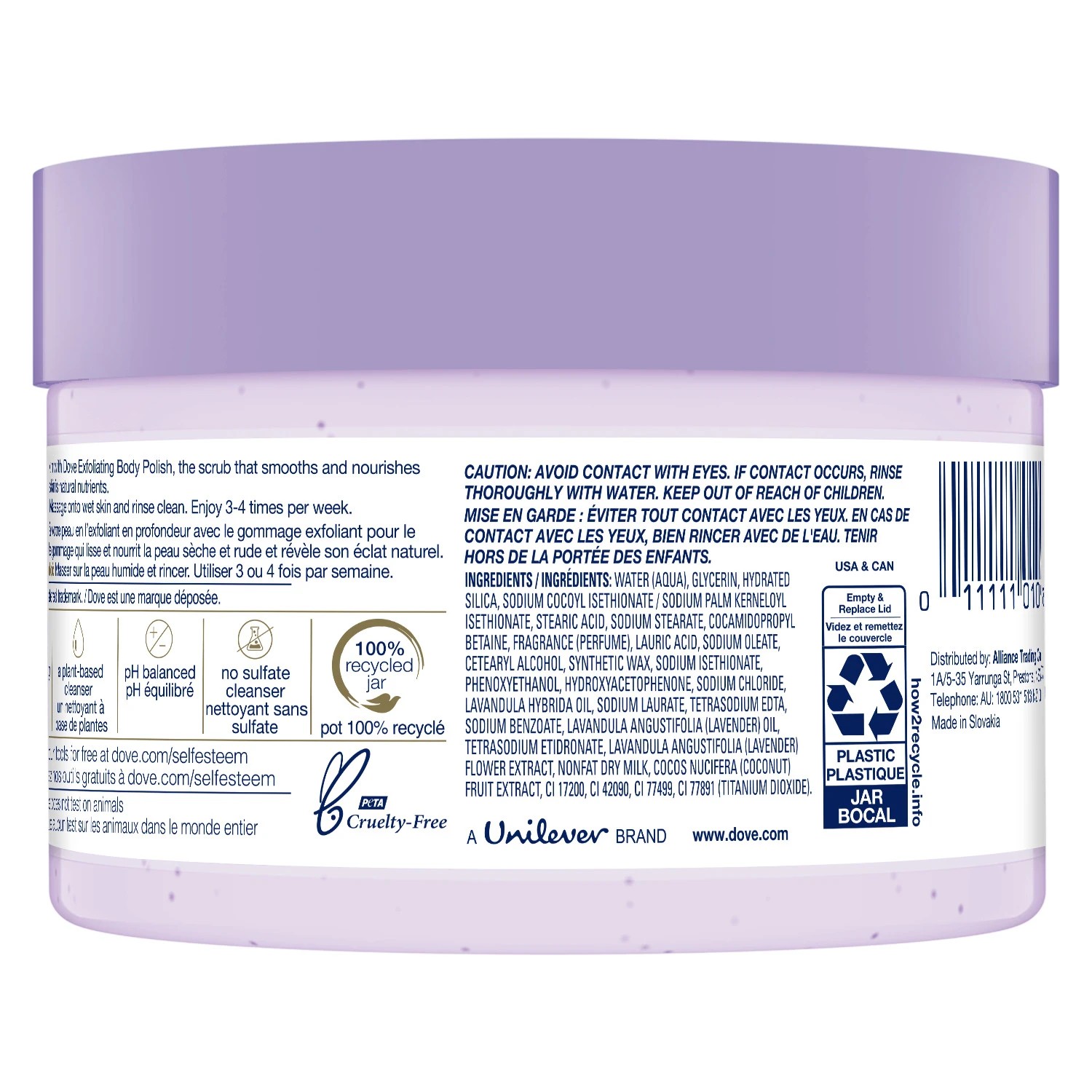 2 Dove Exfoliating Body Polish 298g - Crushed Lavender & Coconut Milk, 2 of 2