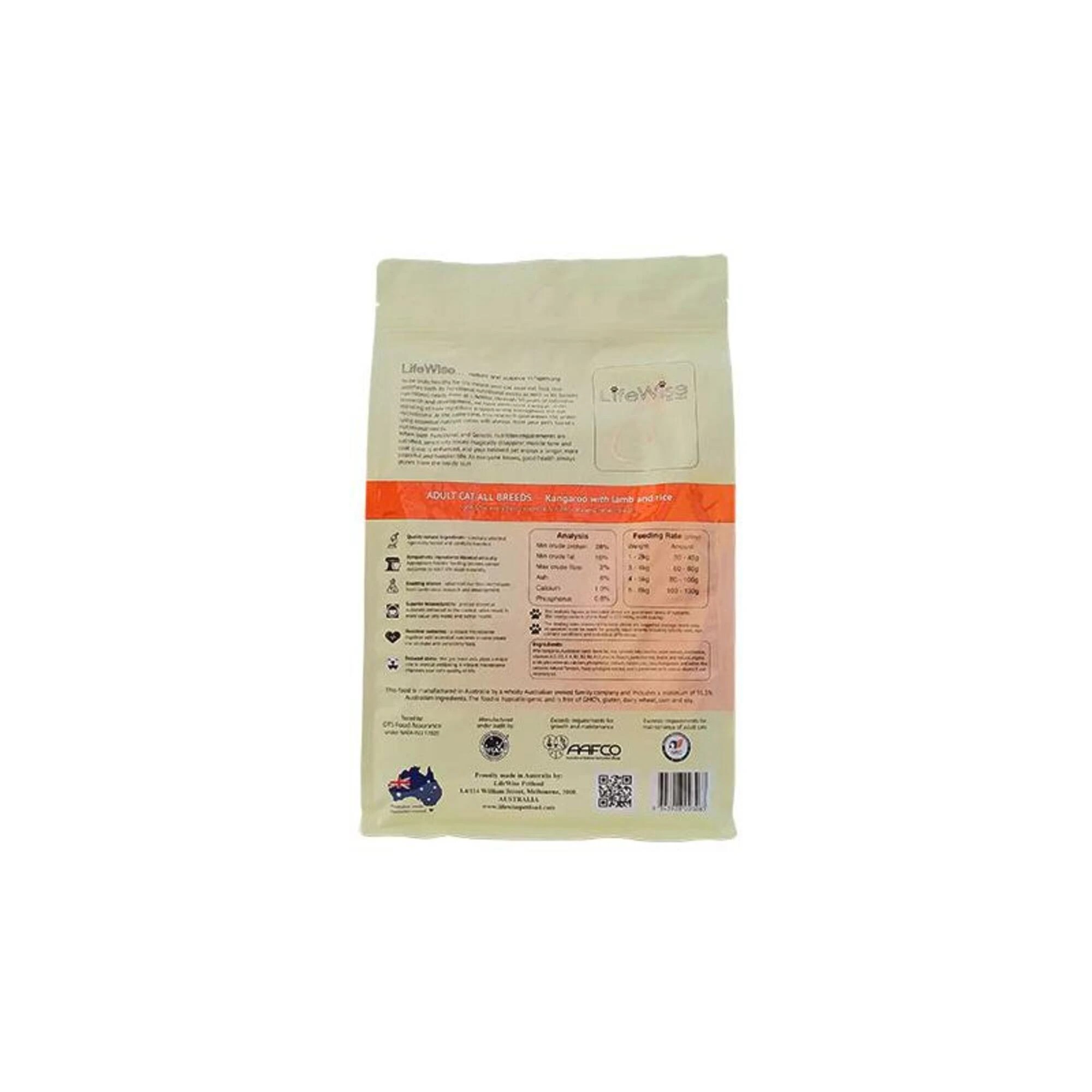 2 Lifewise Adult All Breed Dry Cat Food Kangaroo w/ Lamb 9kg, 2 of 2
