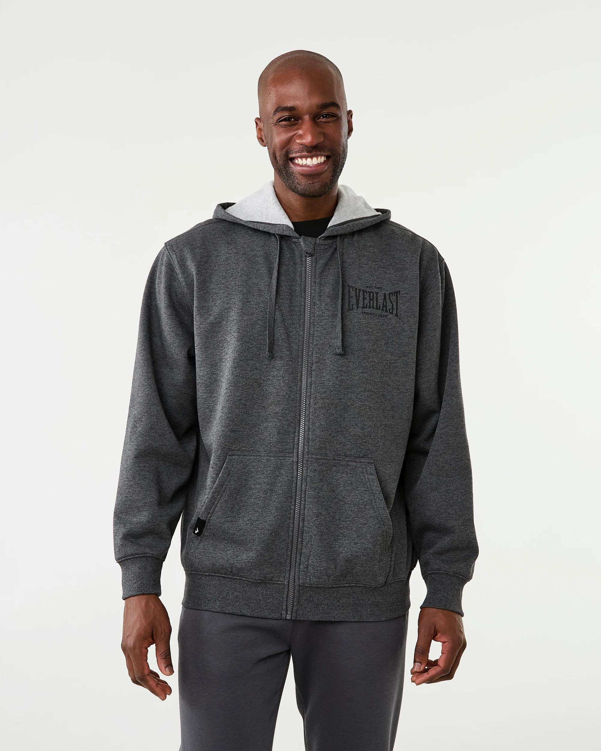2 Everlast Mens Zip Through Hoodie Char Marle, 2 of 8