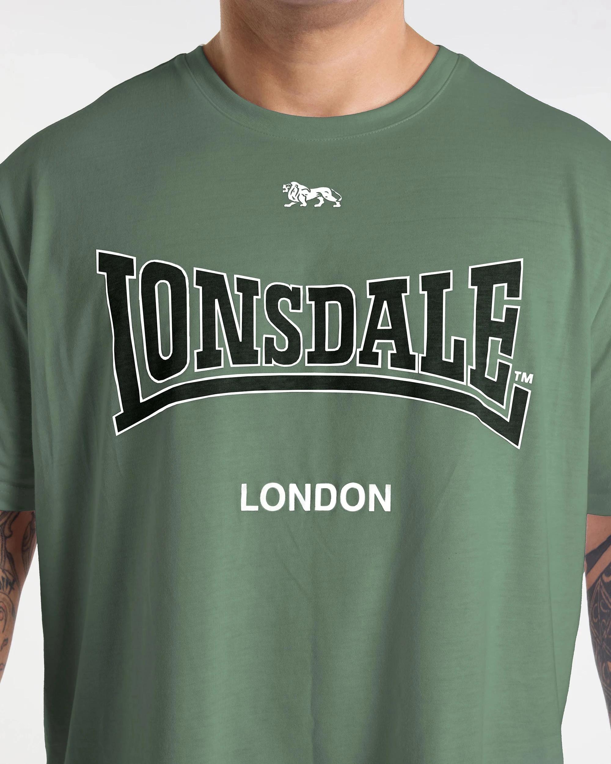 3 Plus Size Active T-Shirt - Lonsdale London SAGE, 3 of 4