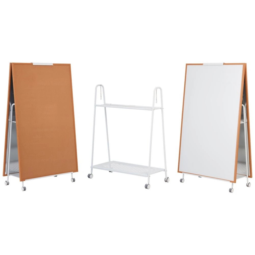 1 J.Burrows A-Frame Trolley, Corkboard and Whiteboard Set, 1 of 6