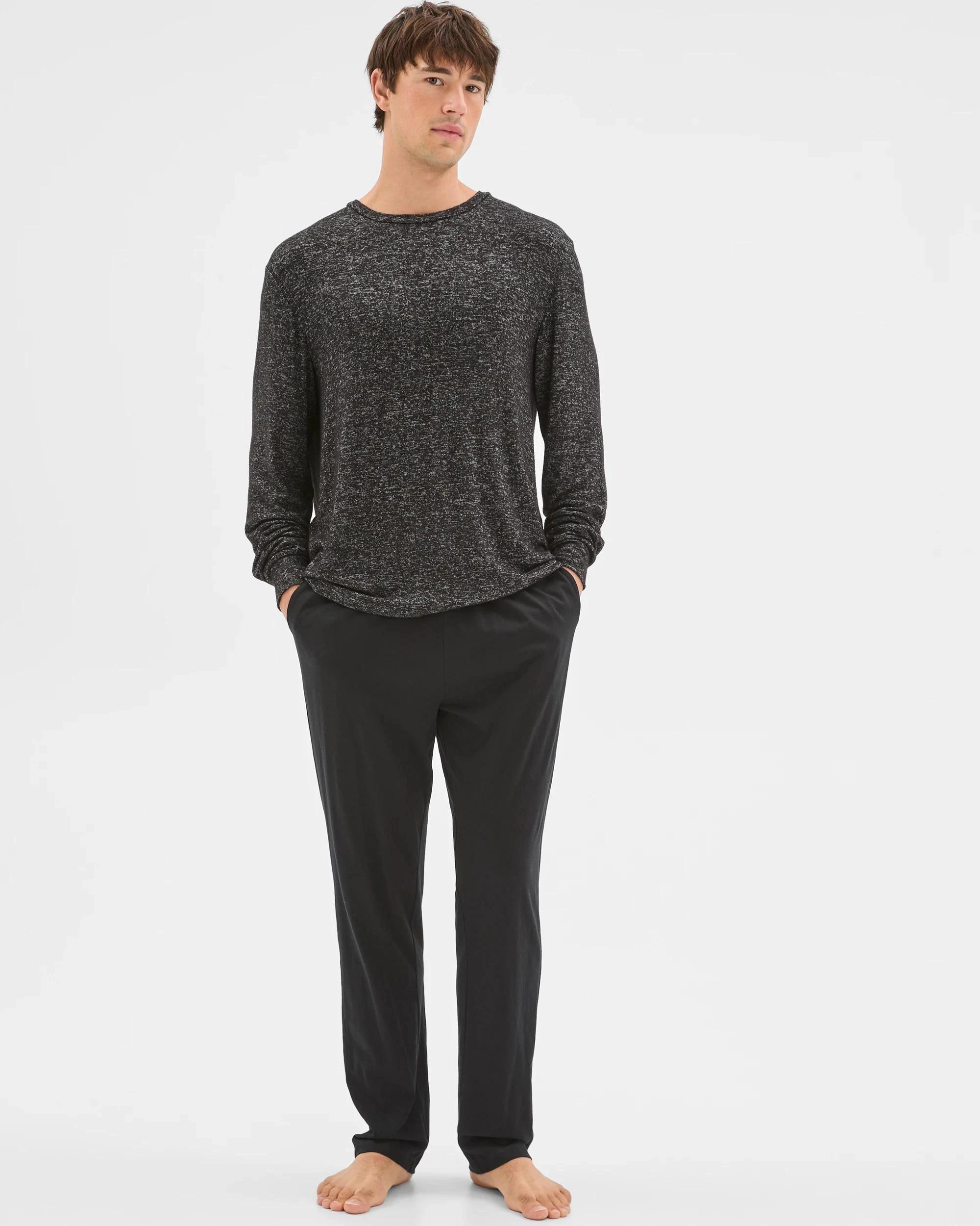 1 Maxx Cozy Long Sleeve Sleep Top BLACK, 1 of 7
