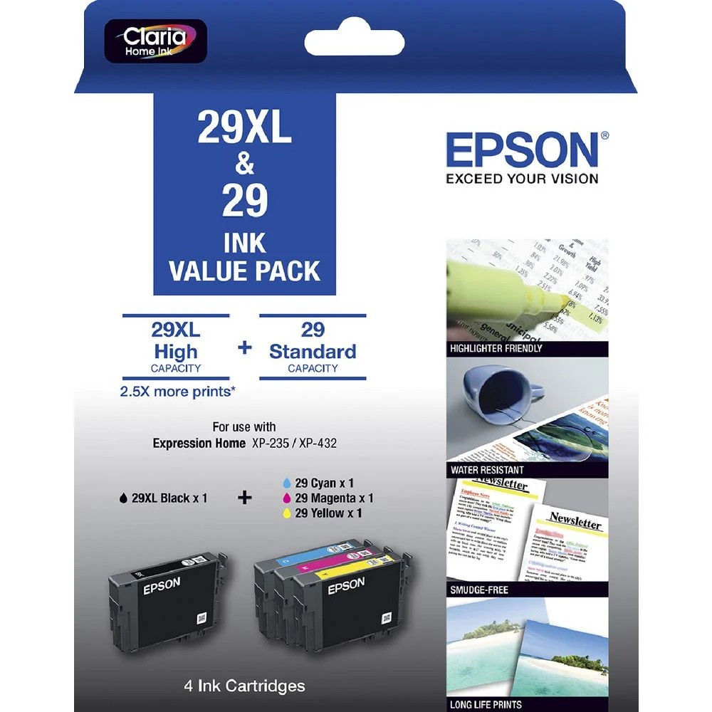 1 Epson 29XL Black and 29 Colour Ink Cartridges Value Pack, 1 of 2
